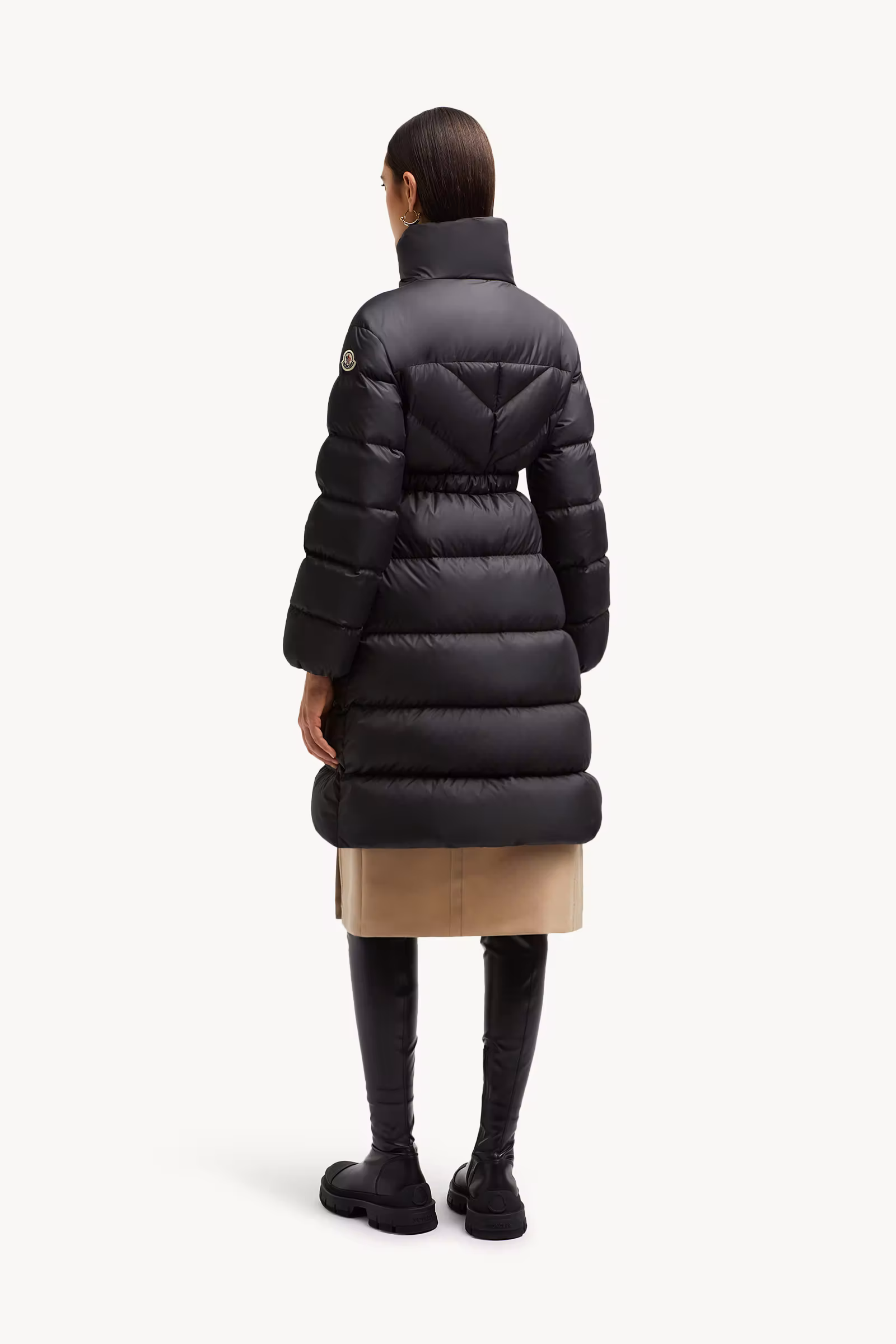 Brou Diagonal-Quilted Long Down Jacket