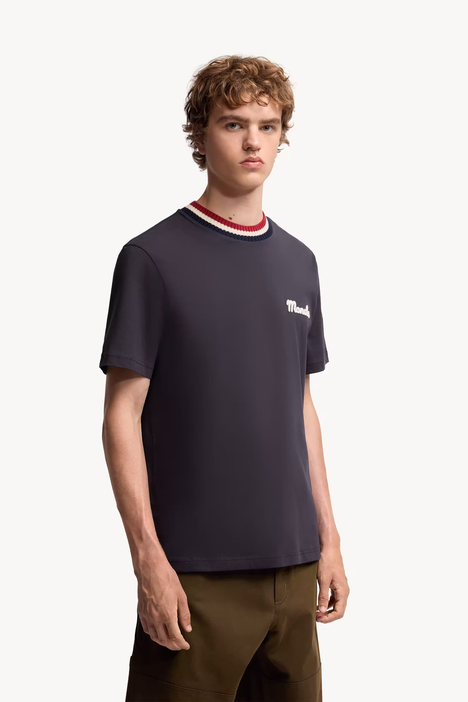 Embroidered Logo Cotton T-Shirt