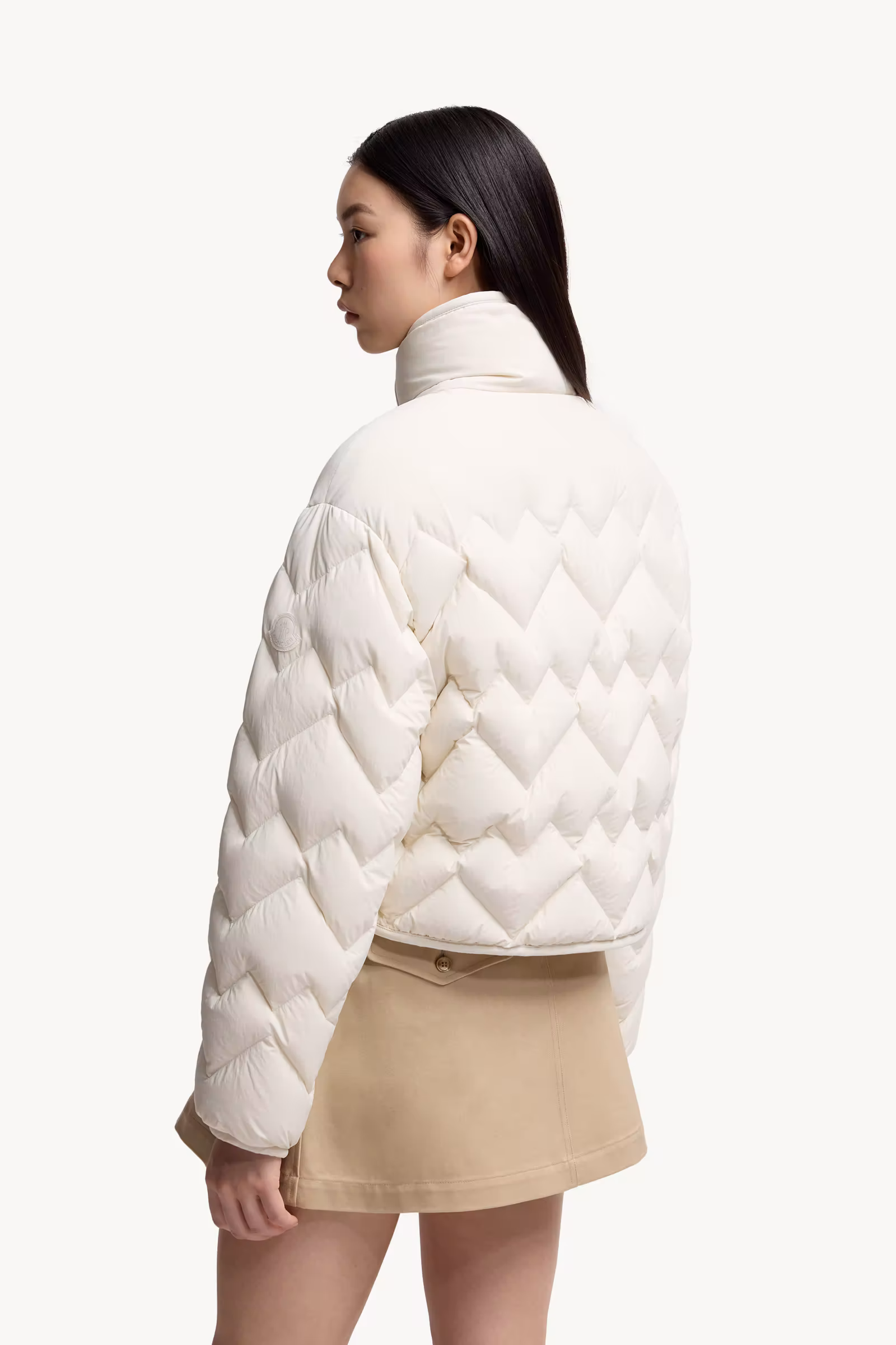 Senevee Heart-Quilted Short Down Jacket