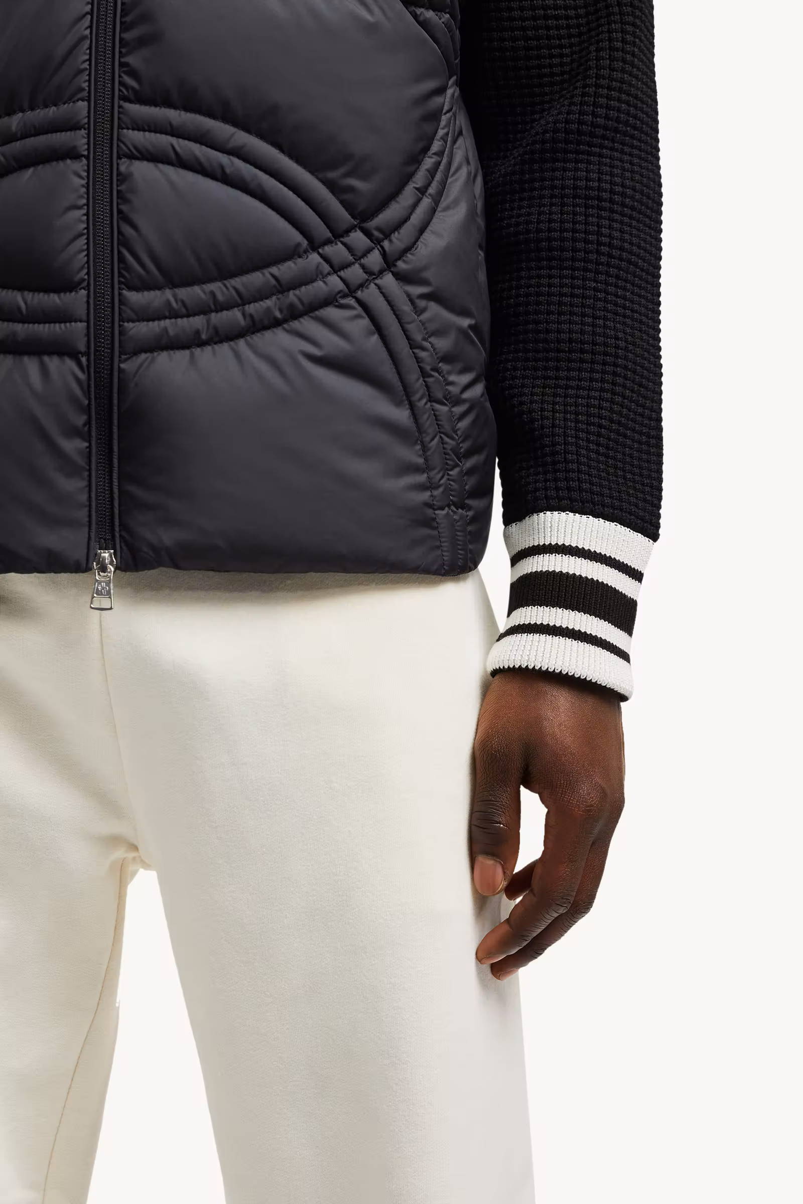 Logo-Quilted Padded Cotton Zip-Up Hoodie