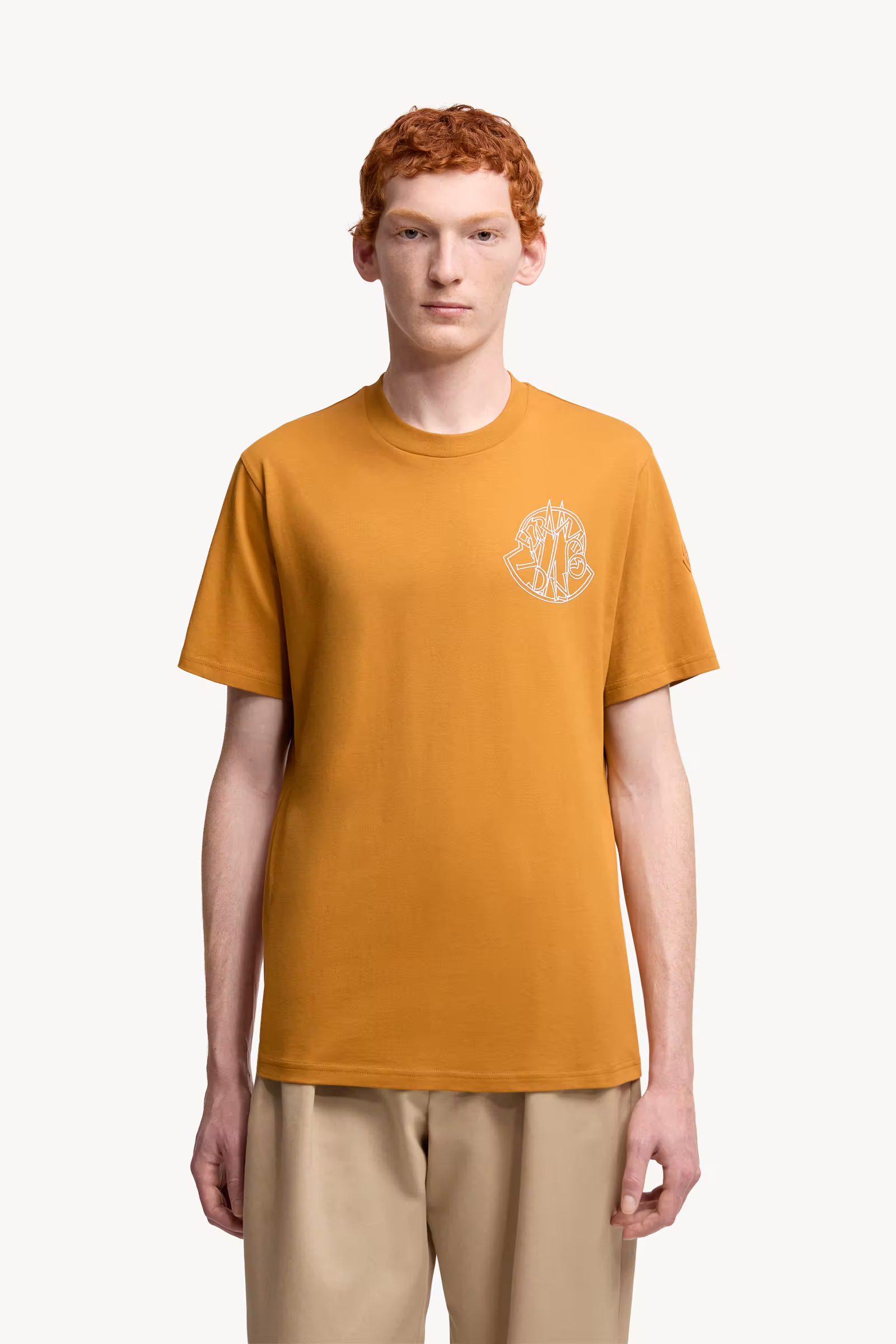 Overlapped Logo Cotton T-Shirt