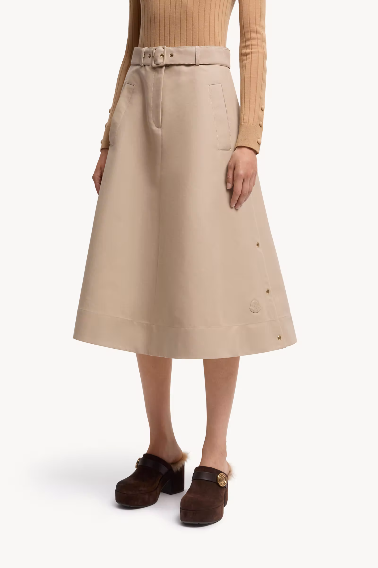 Cotton Midi Skirt