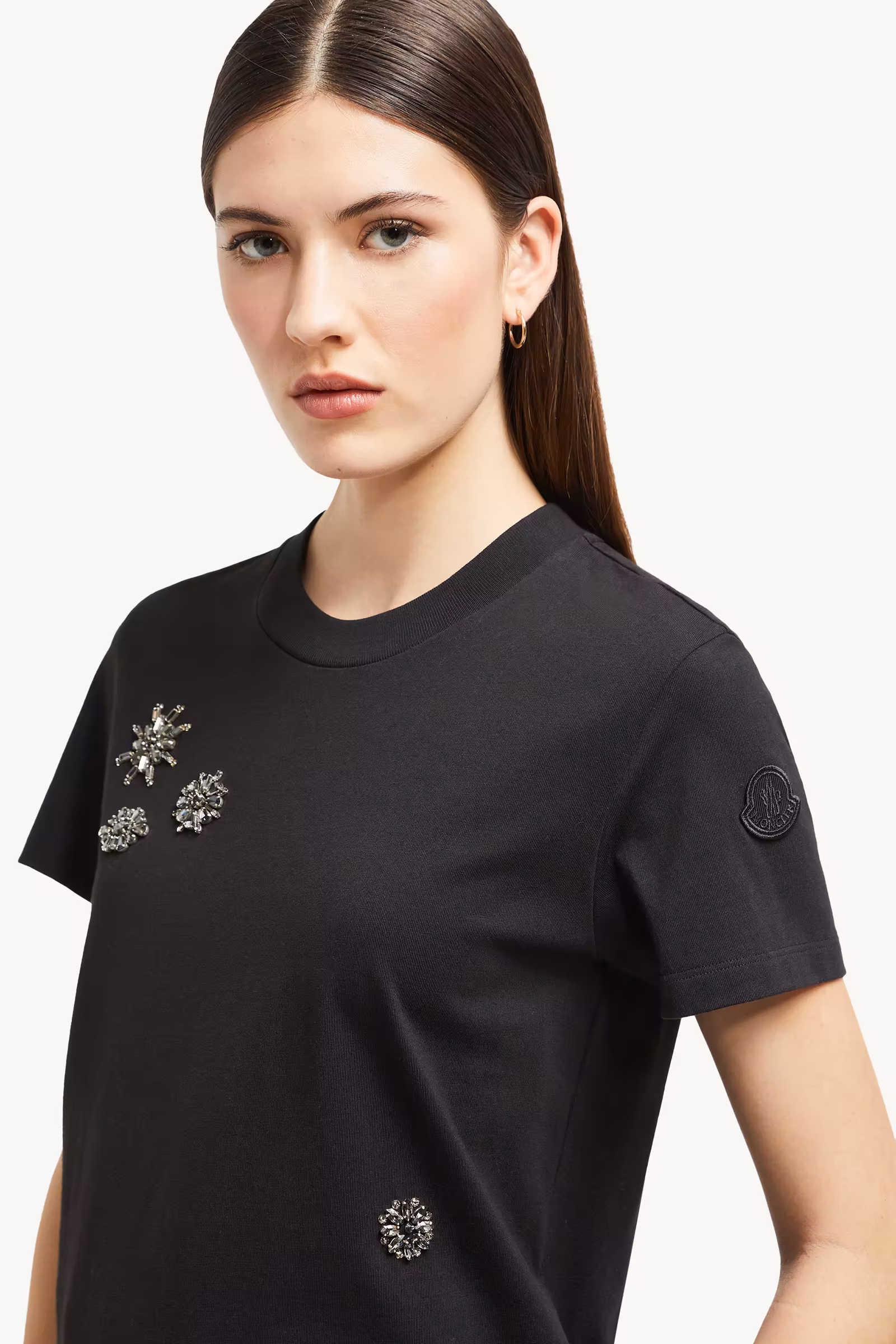 Crystal Flowers Cotton T-Shirt