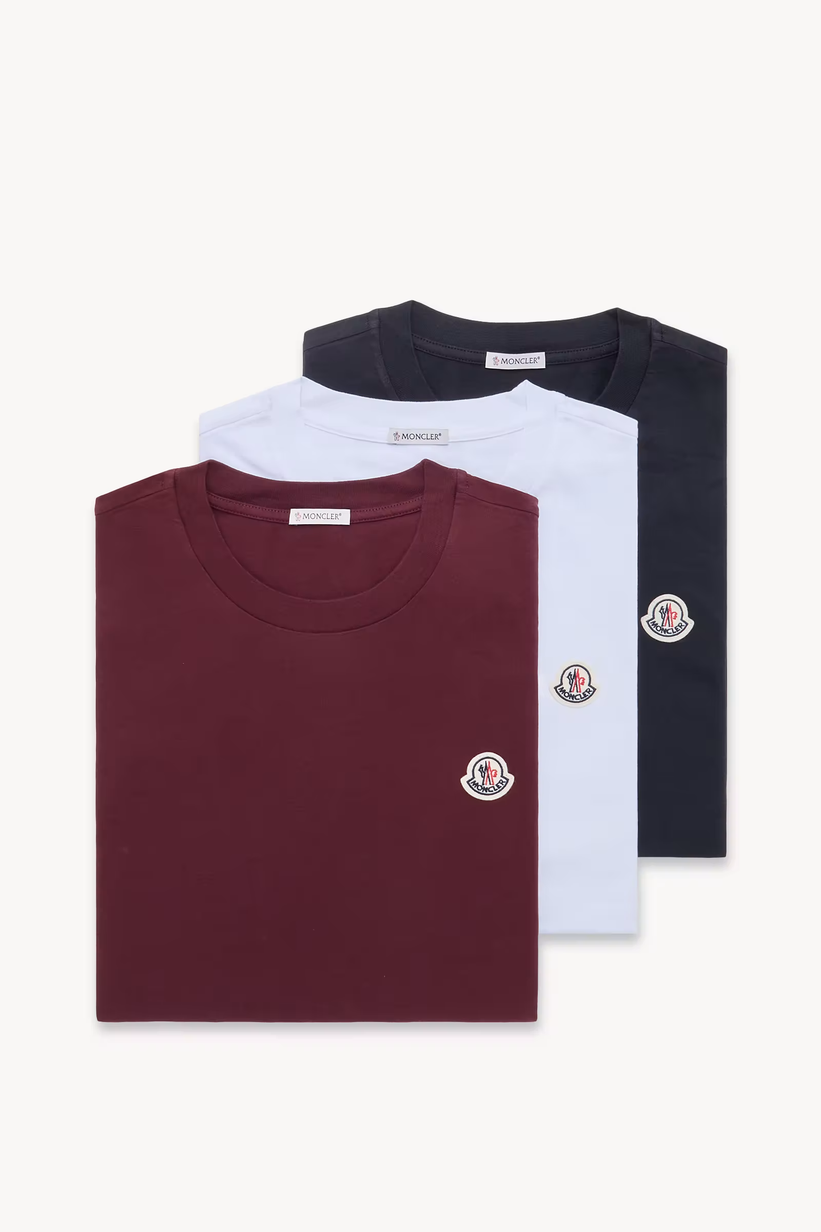 Logo Patch Cotton T-Shirt (Pack of Three)