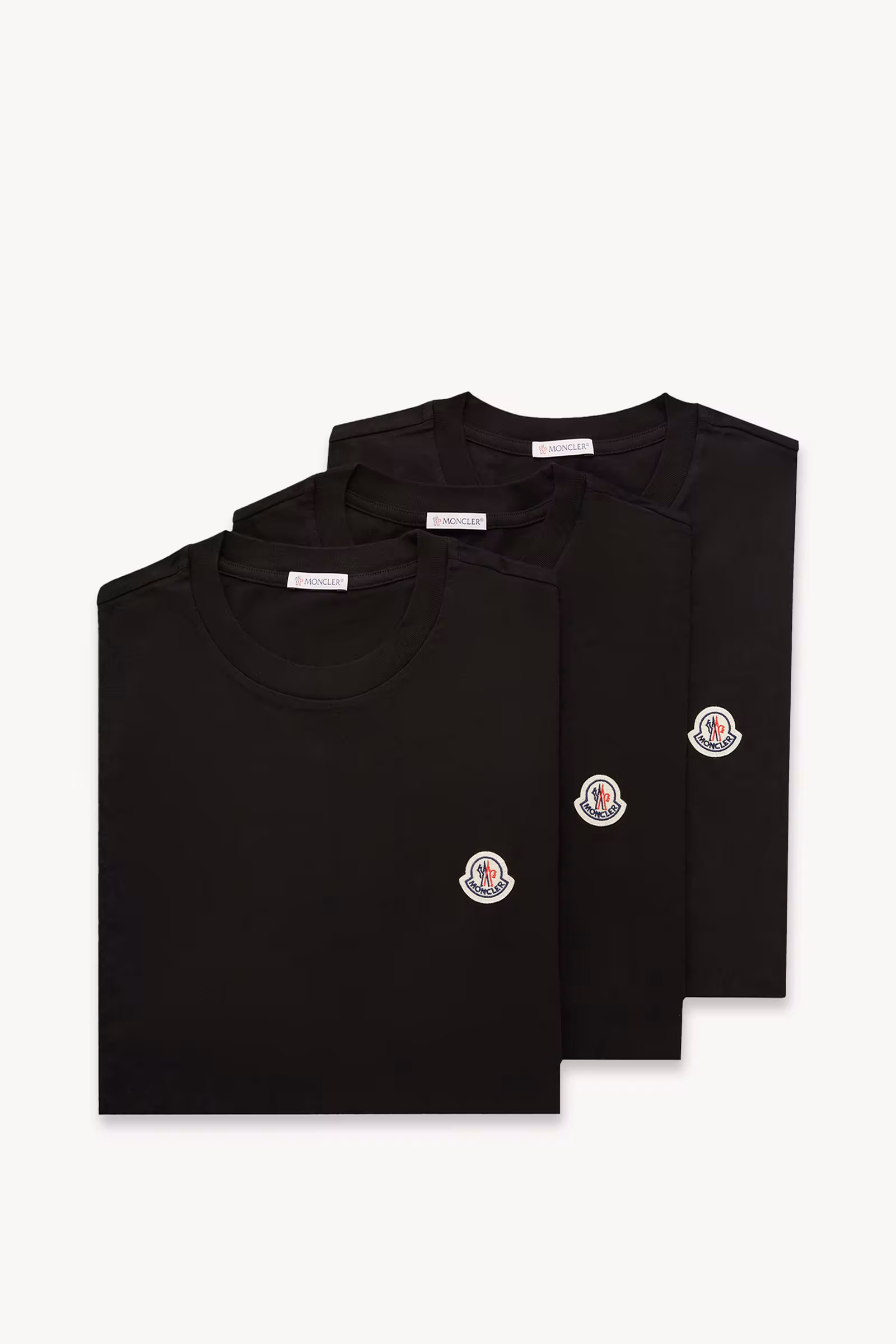 Logo Patch Cotton T-Shirt (Pack of Three)