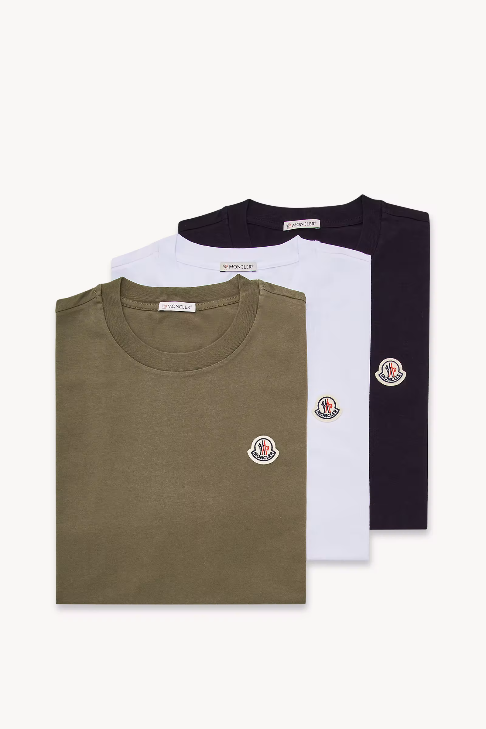 Logo Patch Cotton T-Shirt (Pack of Three)