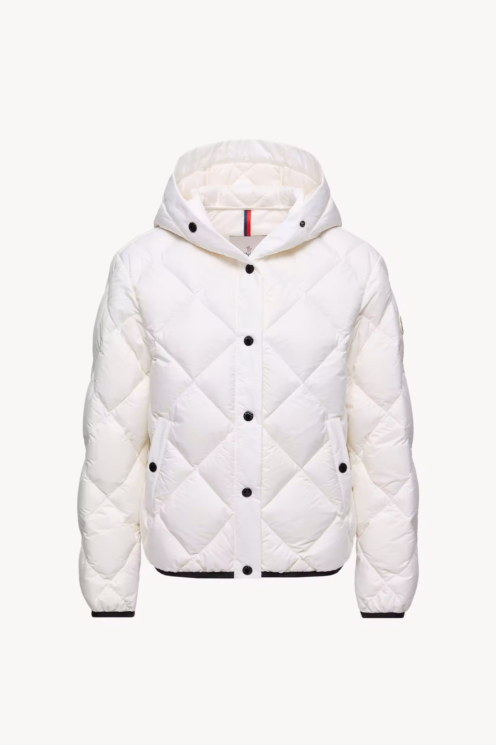 Arvouin Hooded Diamond-Quilted Short Down Jacket