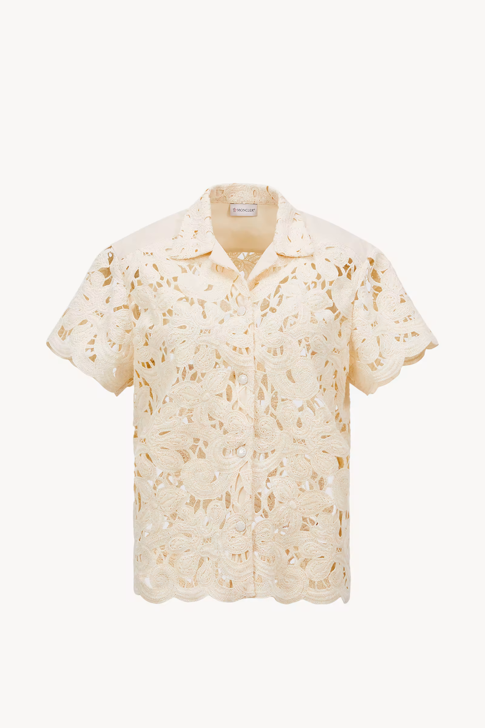 Floral Macramé Short Sleeve Shirt