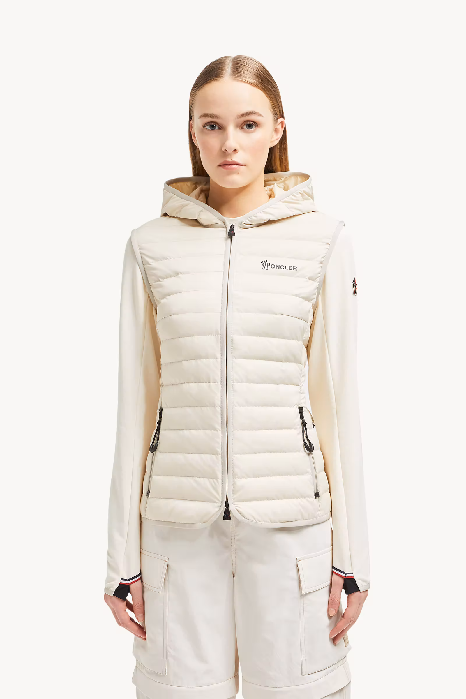 Padded Zip-Up Cotton Hoodie