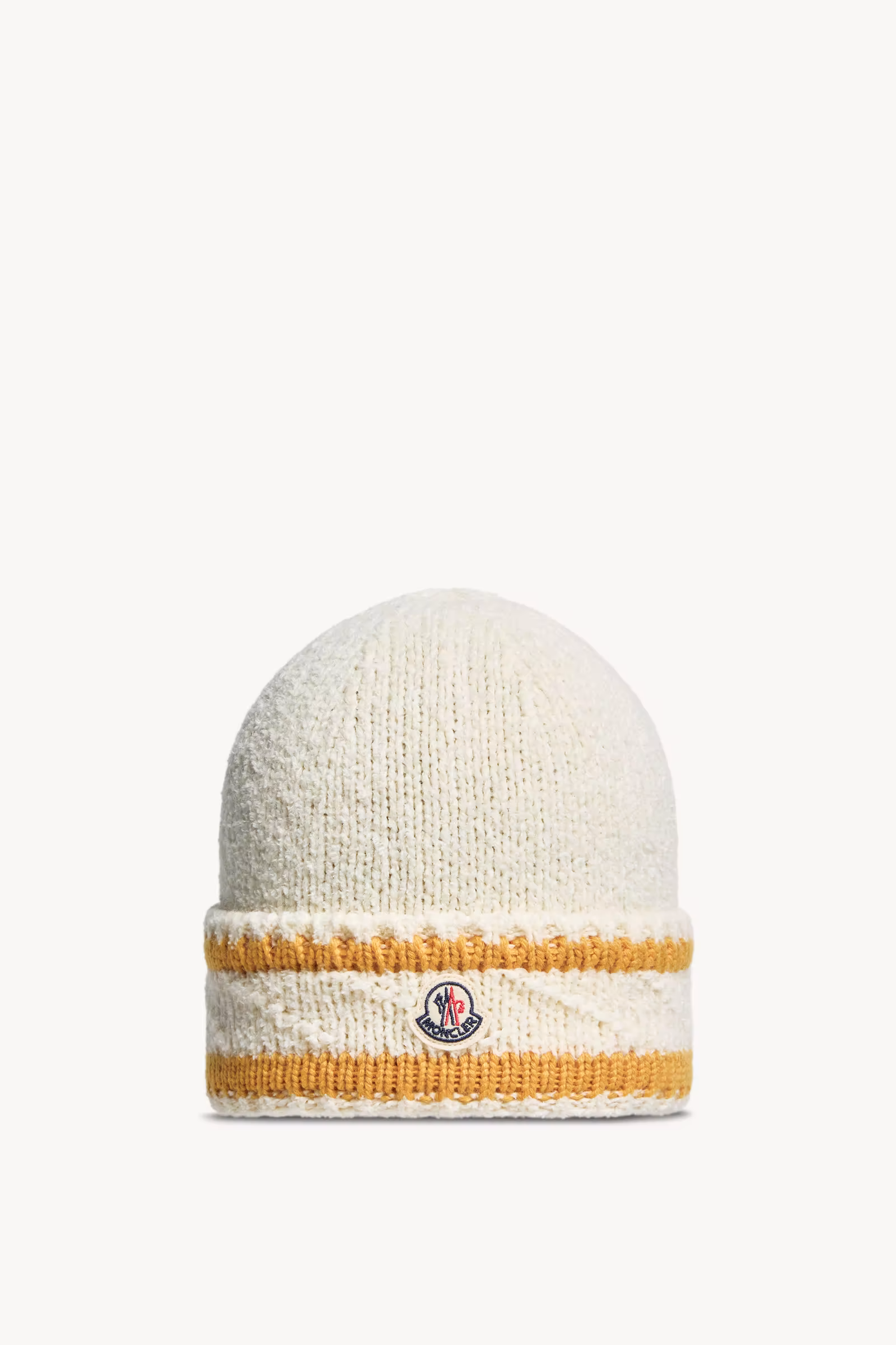 Striped Wool & Cotton Blend Beanie