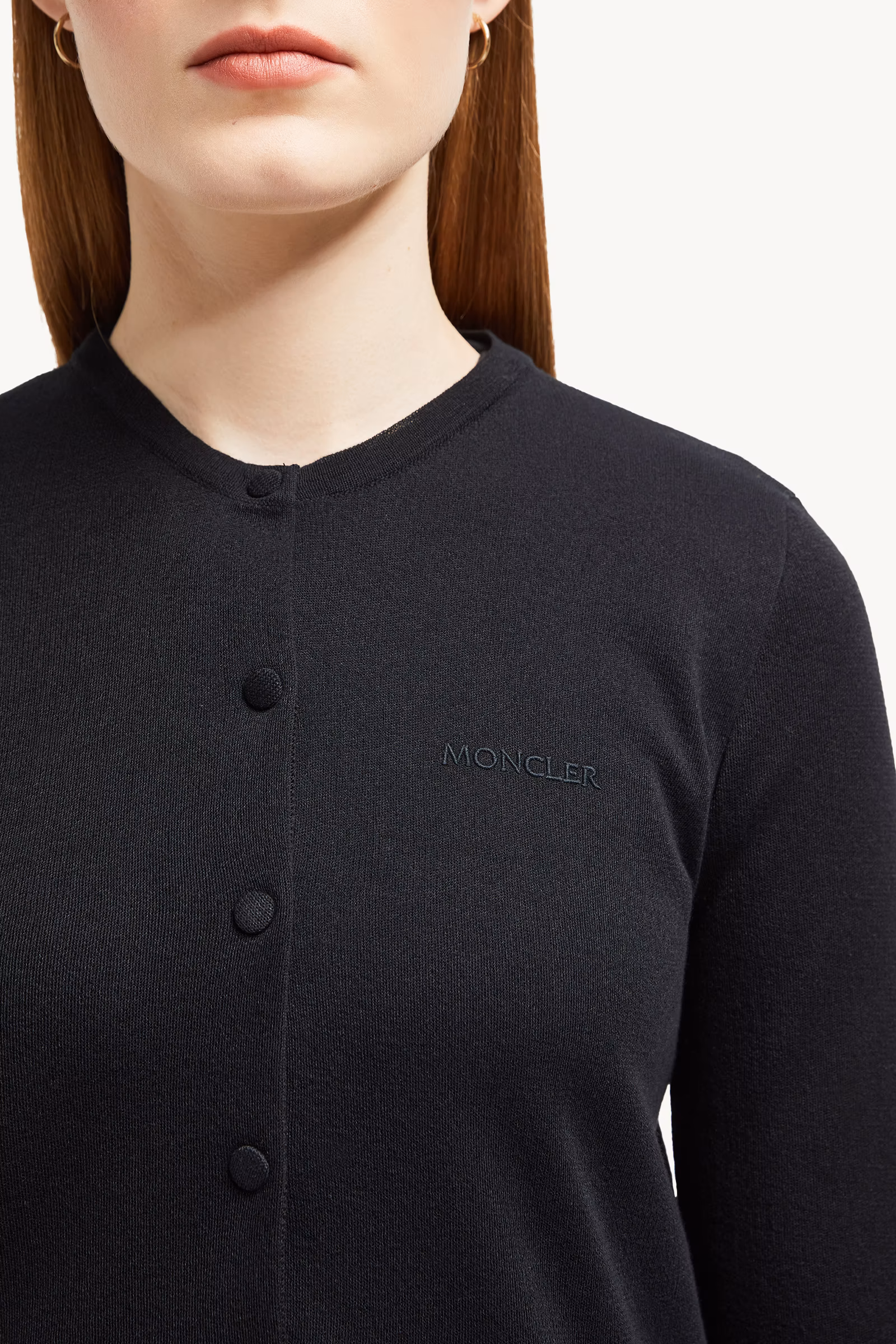 Embroidered Logo Cotton Cardigan
