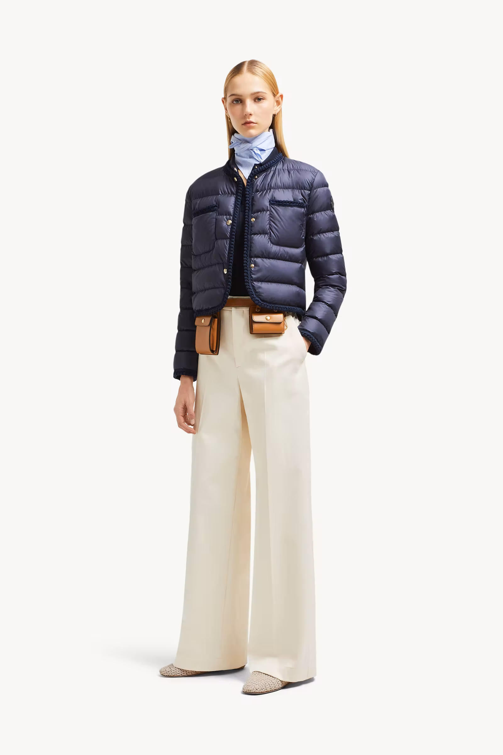 Gencay Braided Trim Short Down Jacket