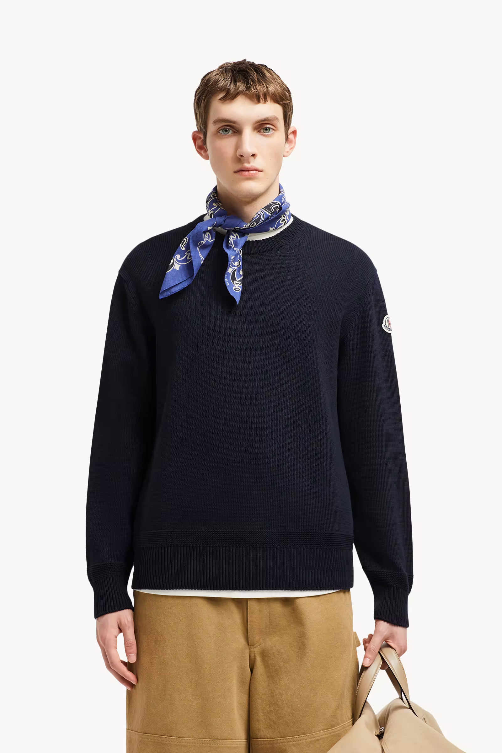 Logo Patch Cotton Sweater