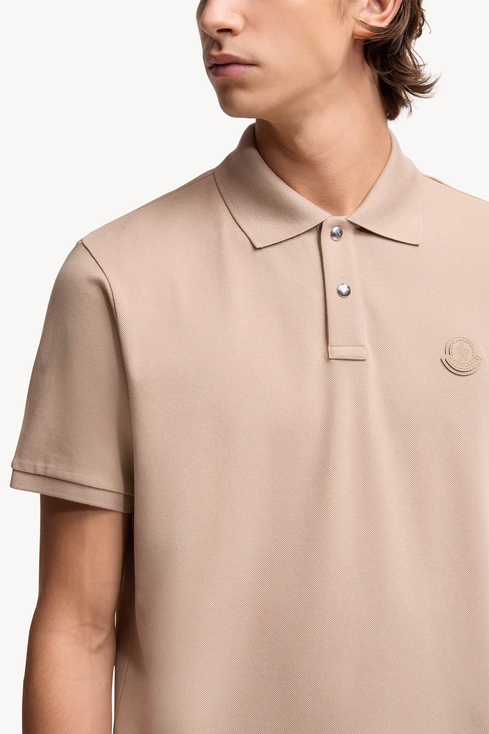 Logo Patch Cotton Piquet Polo Shirt