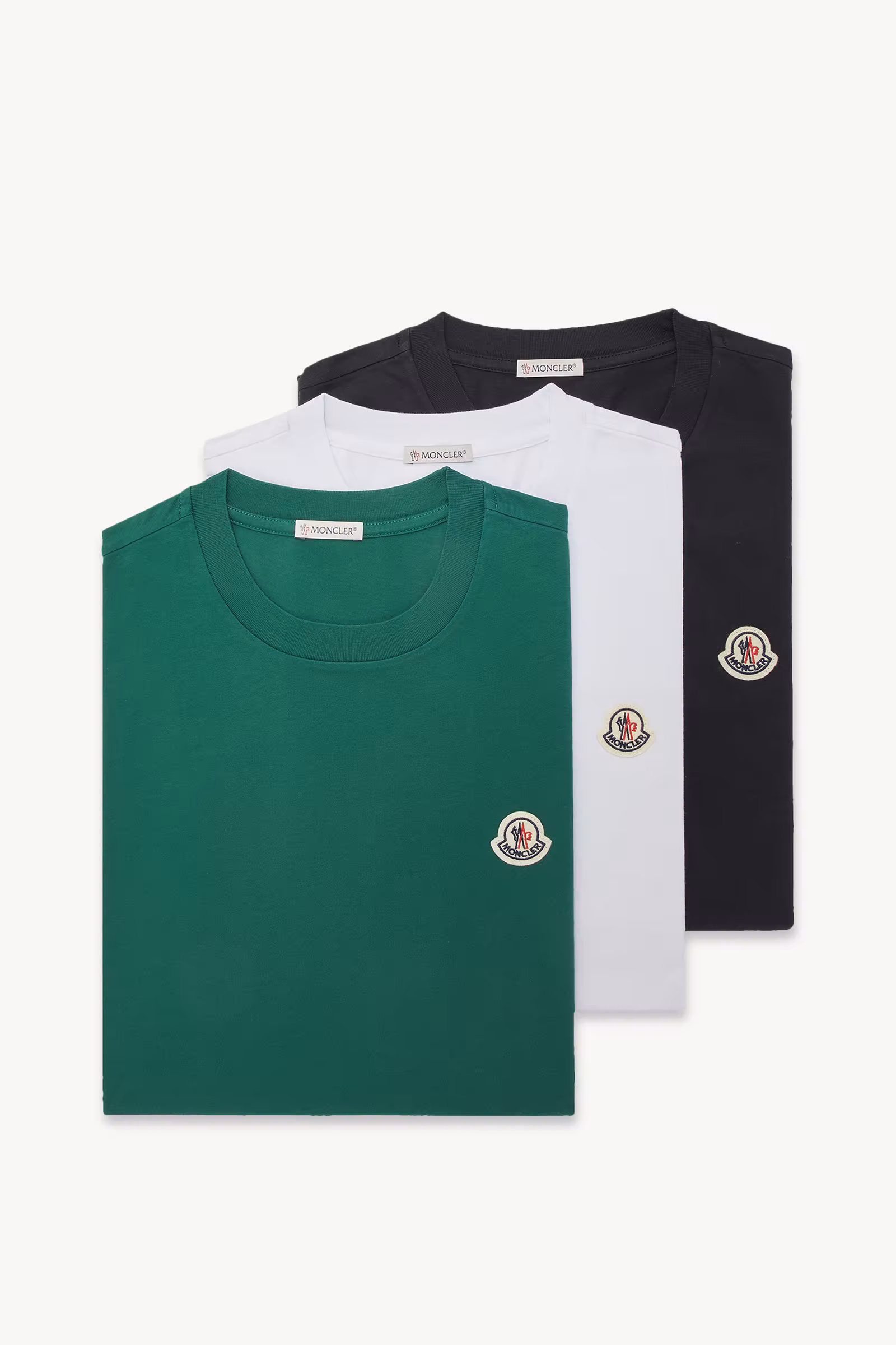 Logo Patch Cotton T-Shirt (Pack of Three)
