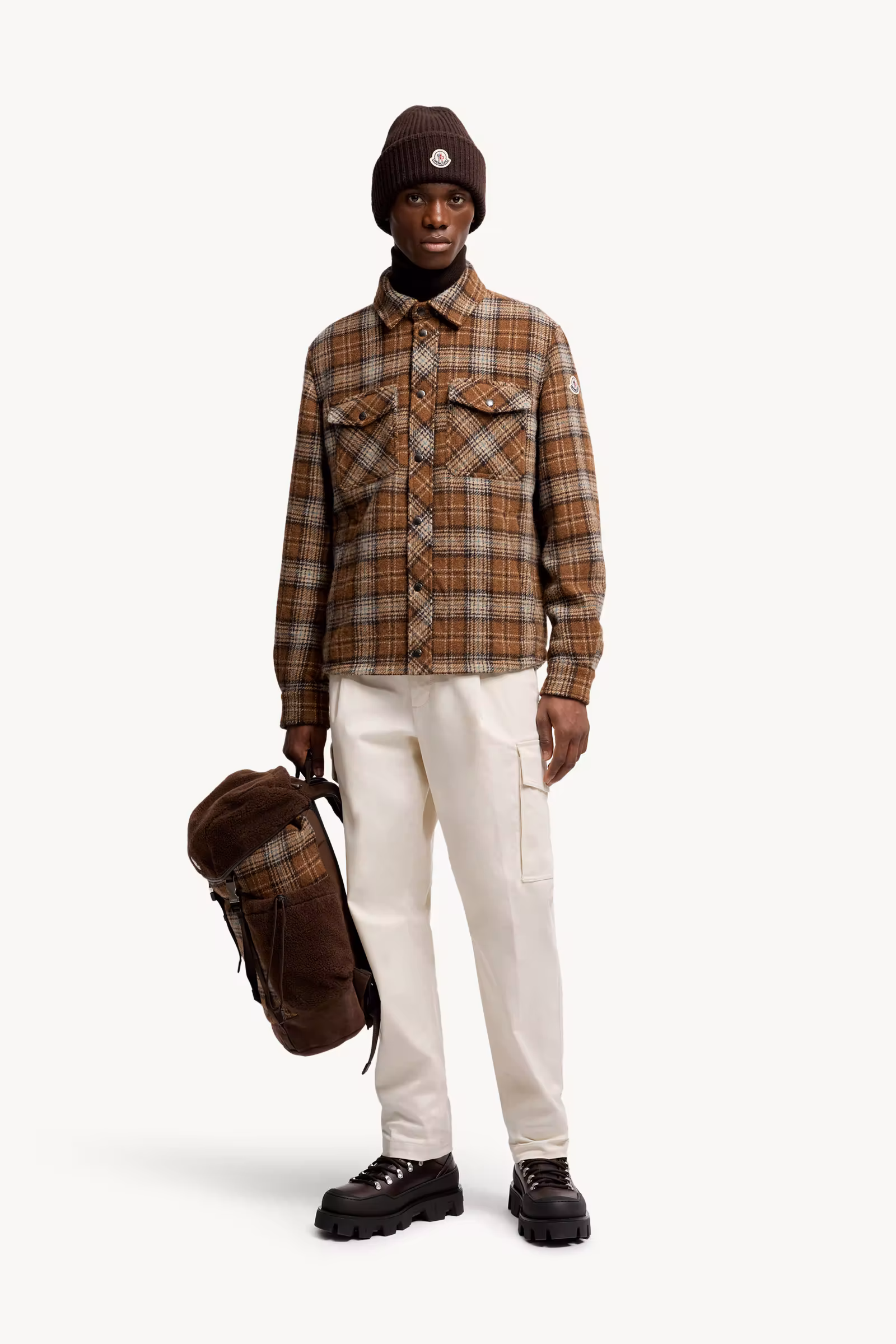 Checked Wool Shirt Jacket