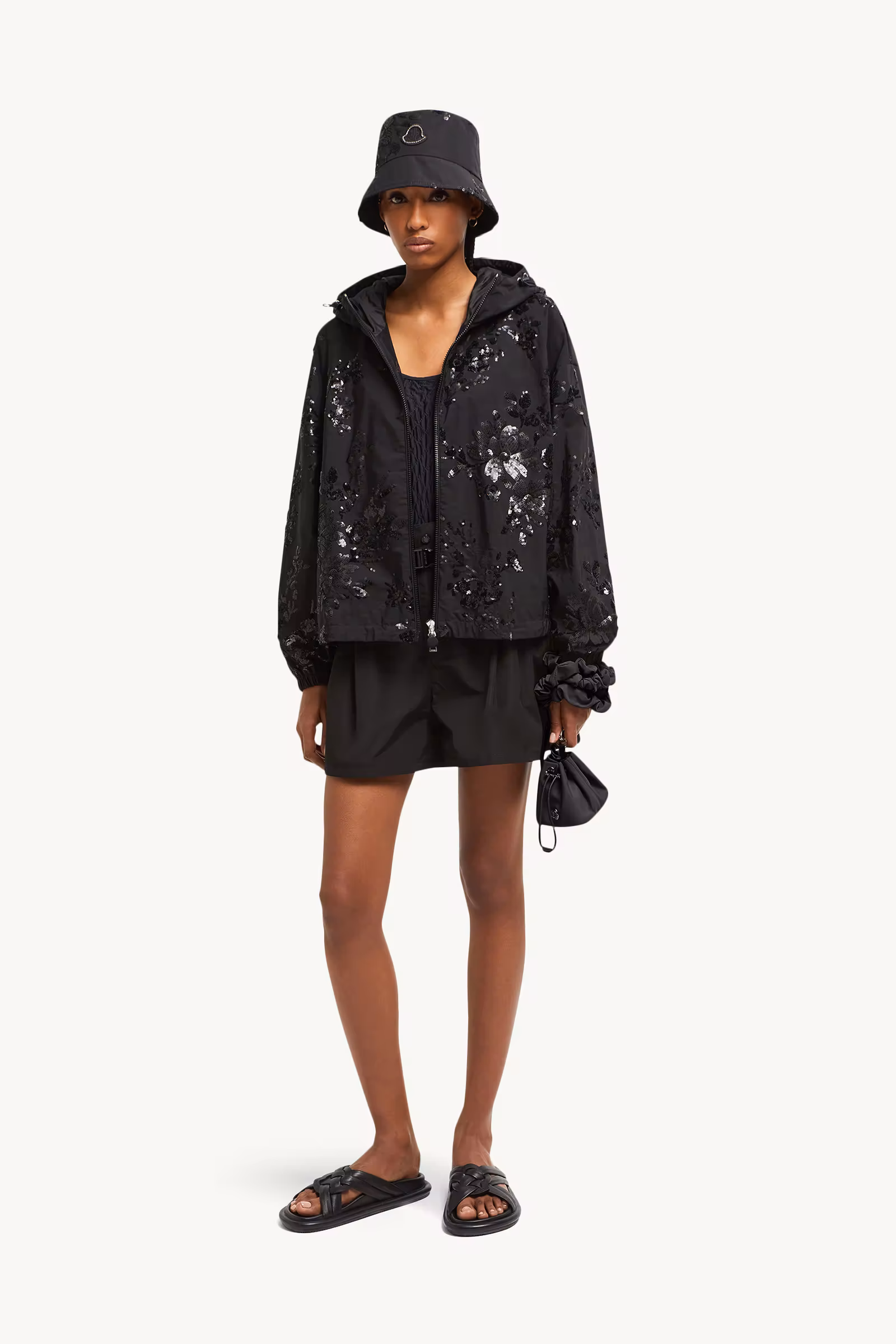 Landal Sequin-Embroidered Hooded Jacket