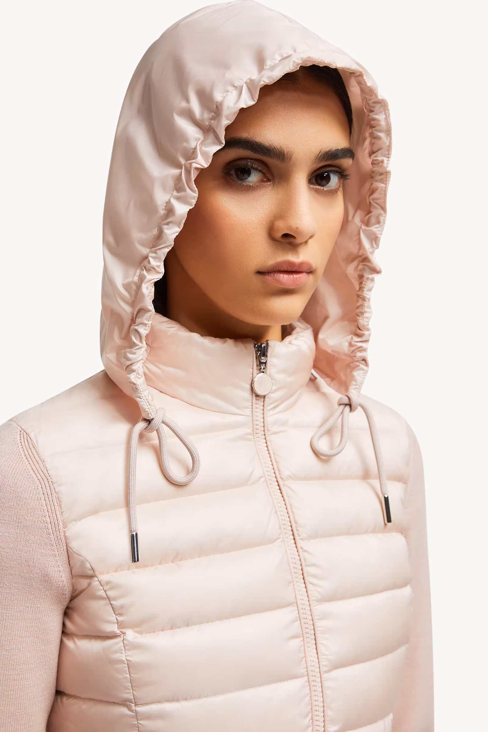 Padded Wool Zip-Up Cardigan