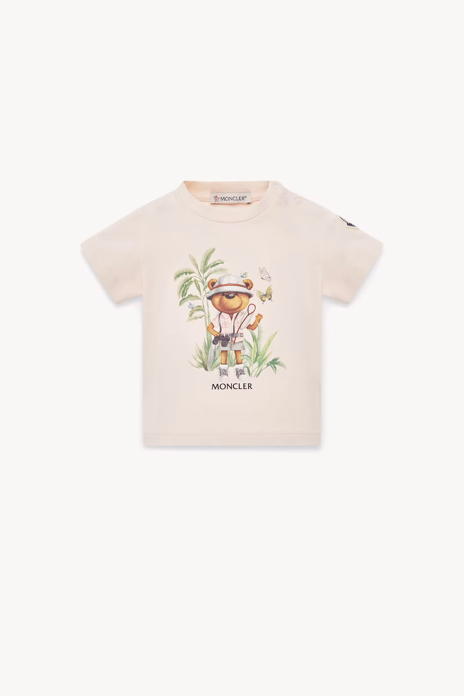 Teddy Bear Motif Cotton T-Shirt