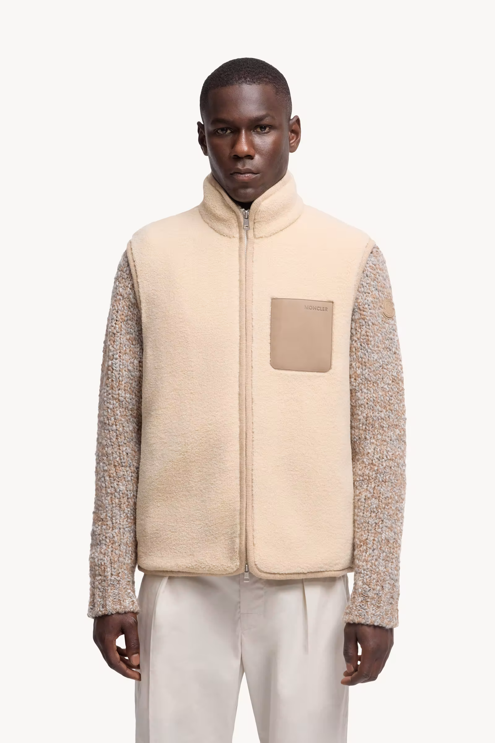 Nubuck-Trimmed Teddy Vest