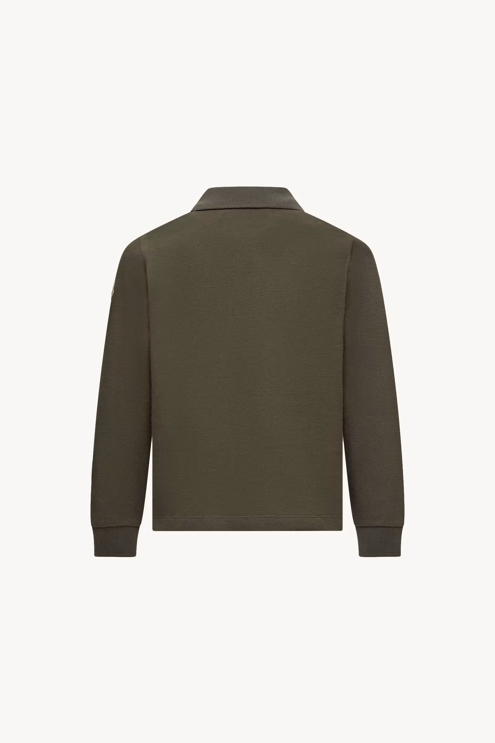 Cotton Piquet Long Sleeve Polo Shirt