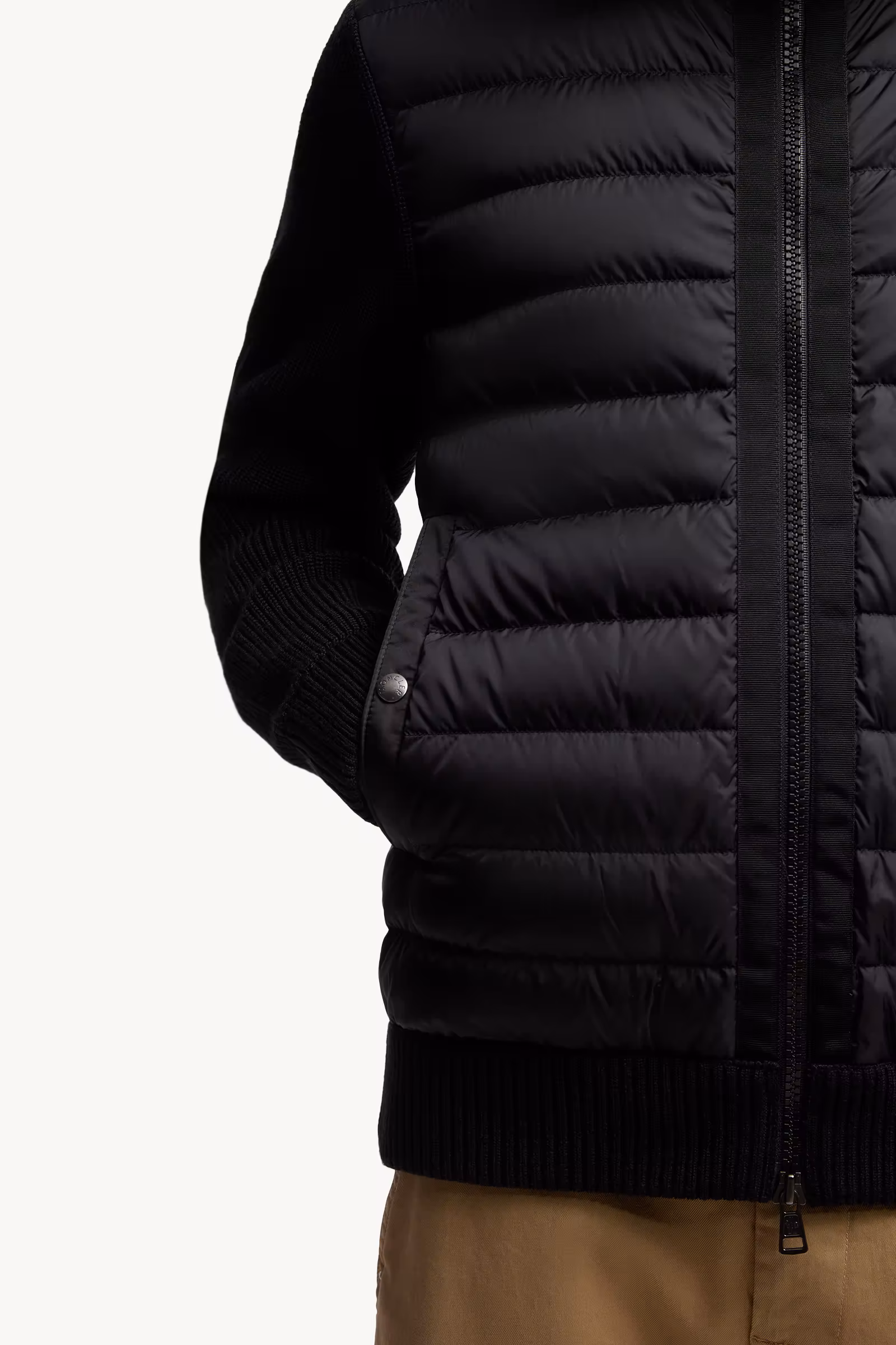 Padded Zip-Up Cardigan