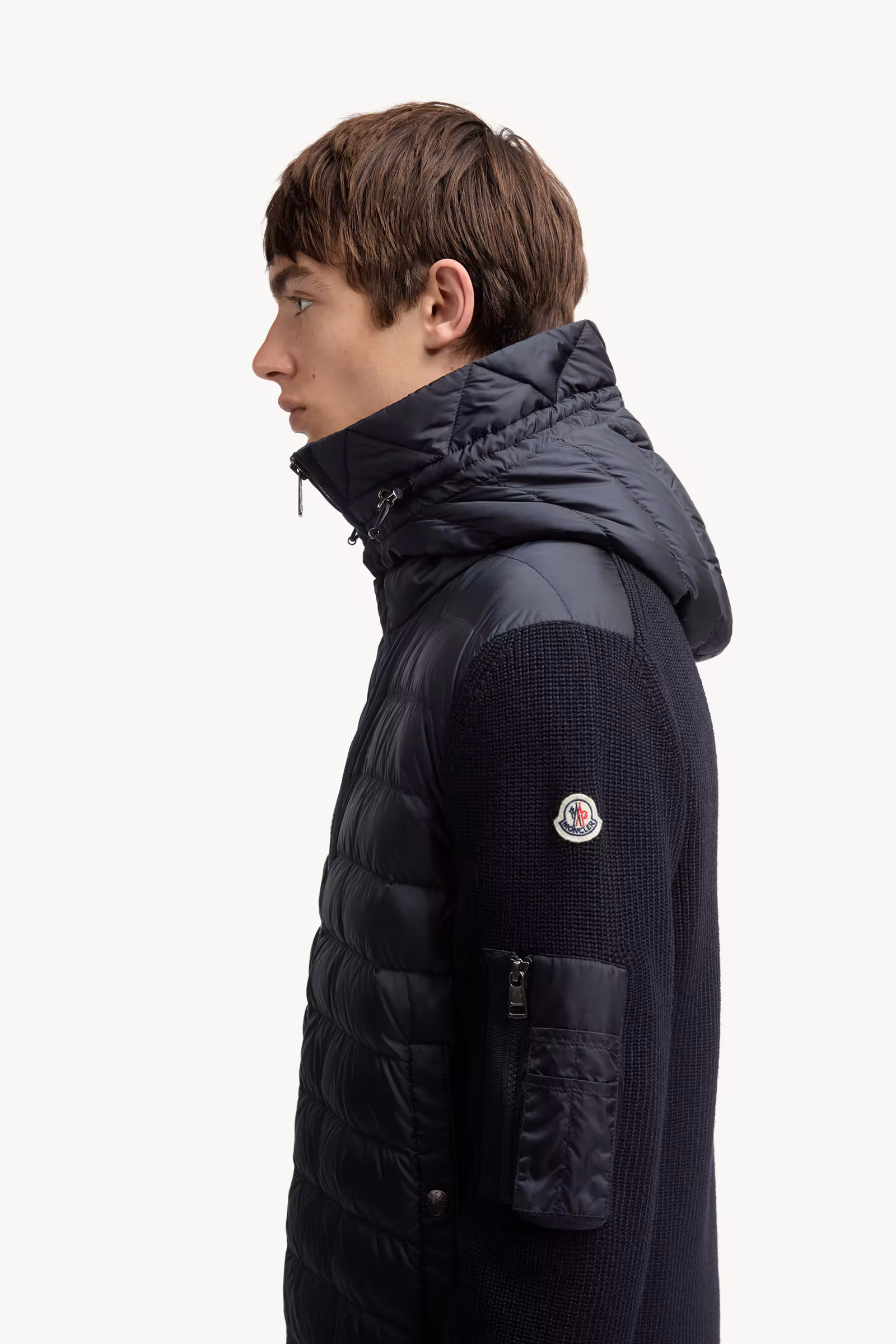 Padded Zip-Up Cardigan