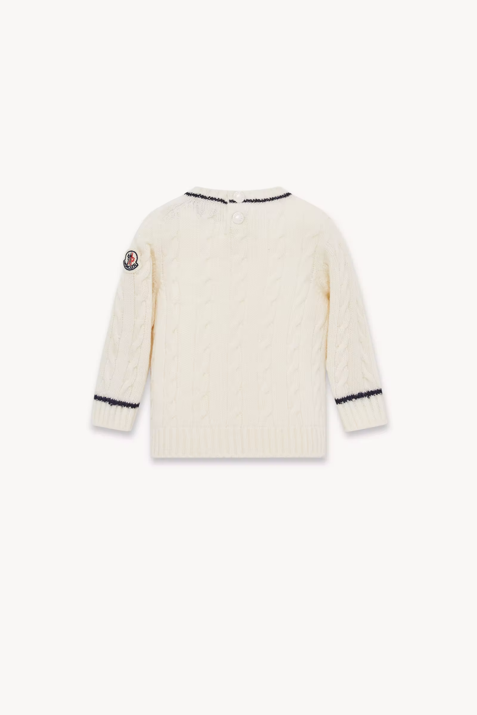 Stripe-Trimmed Wool Sweater