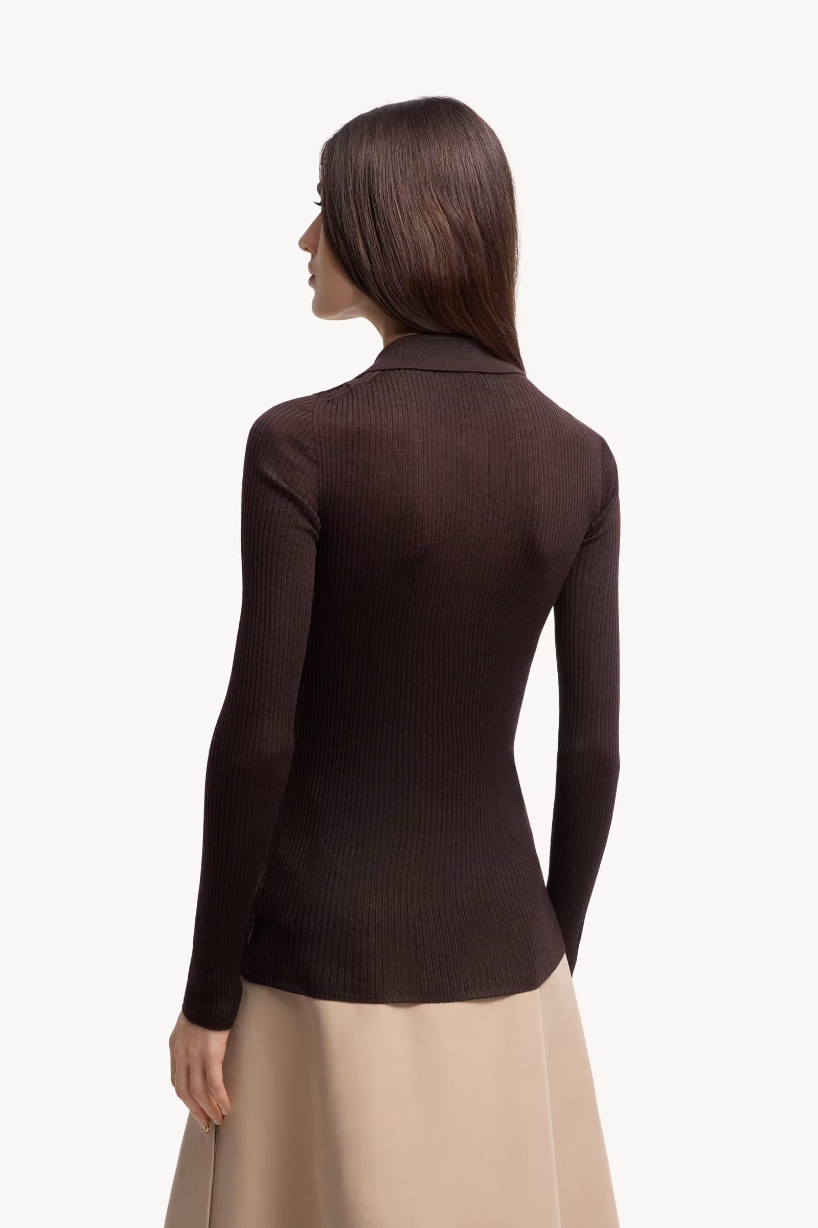 Wool Long Sleeve Polo Shirt