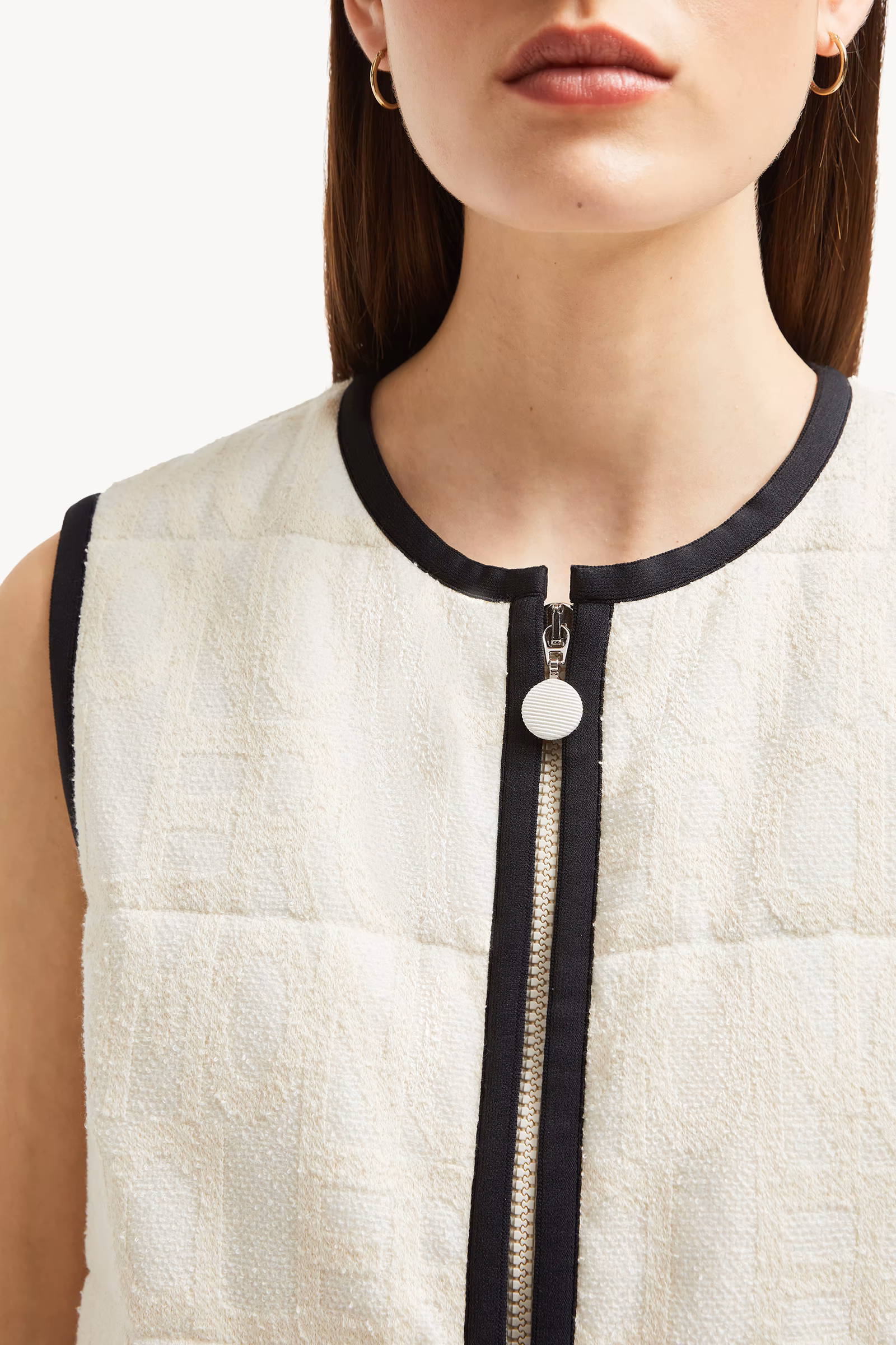 Terry Cloth Logo Jacquard Padded Vest