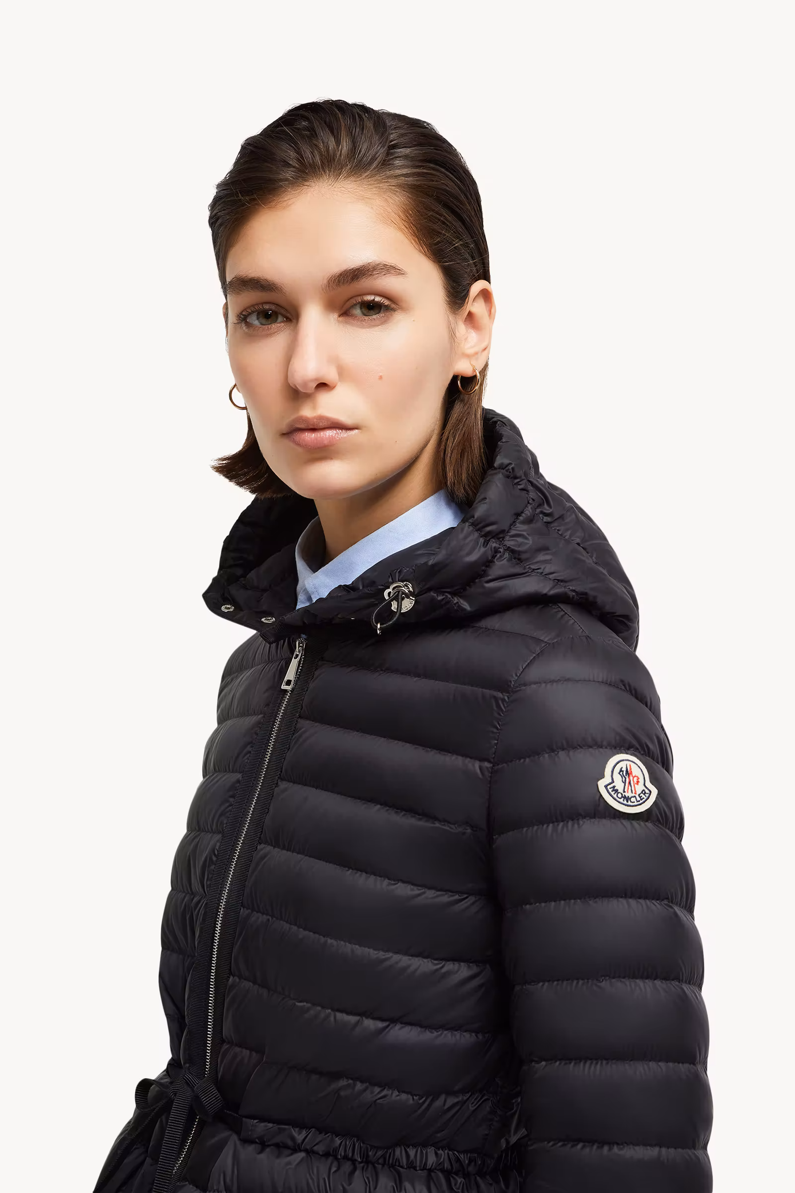 Raie Packable Hooded Short Down Jacket