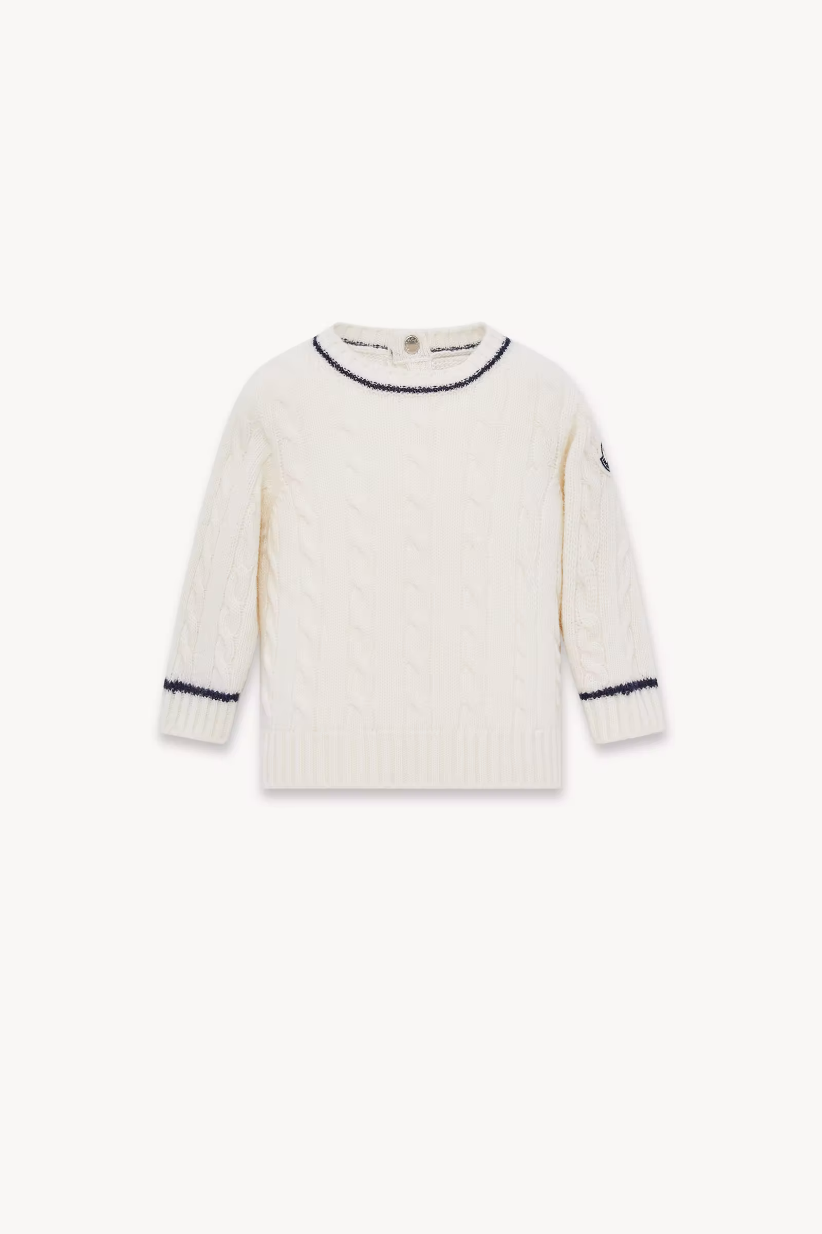 Stripe-Trimmed Wool Sweater
