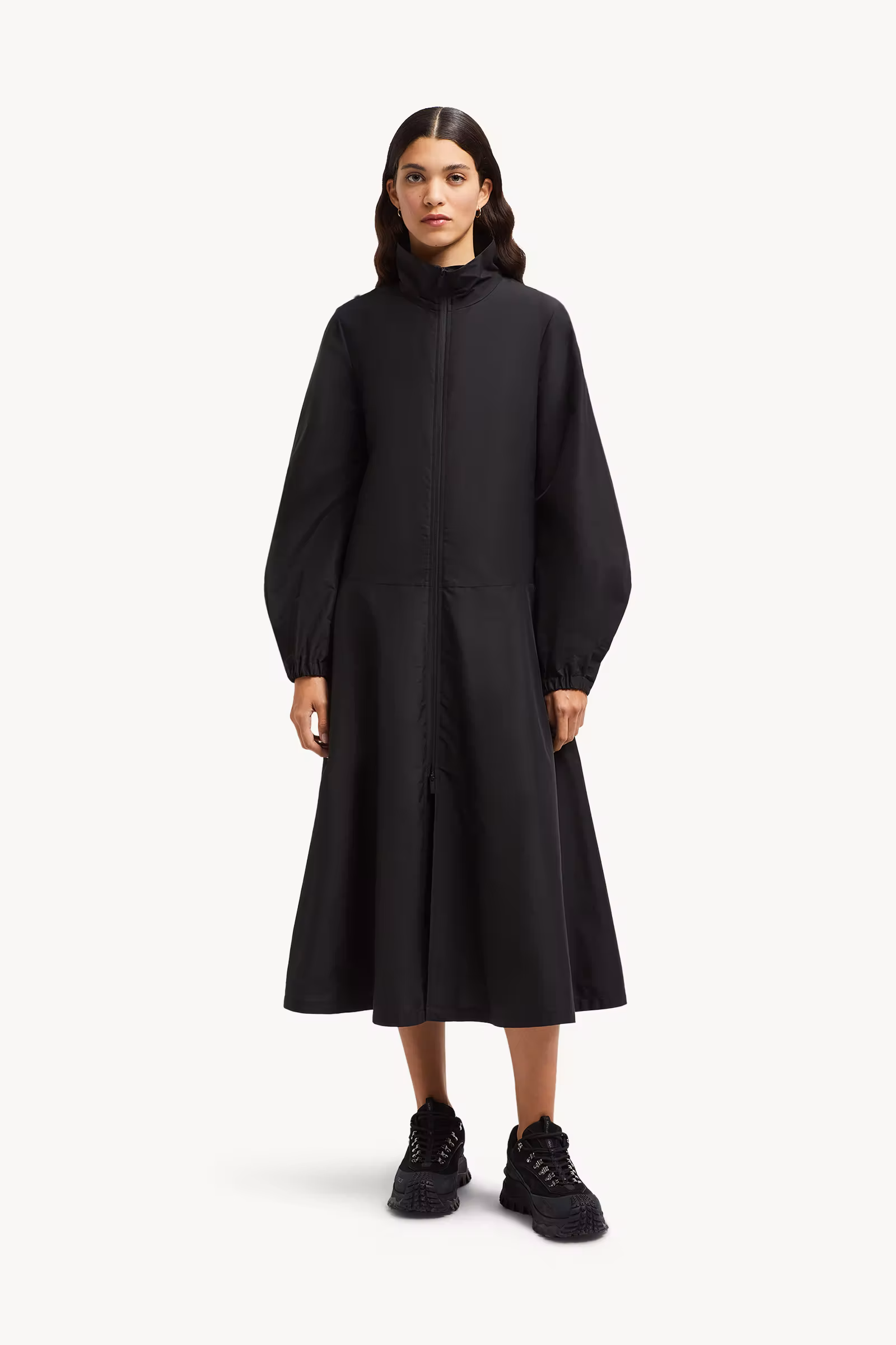 Turtleneck Cotton Midi Dress