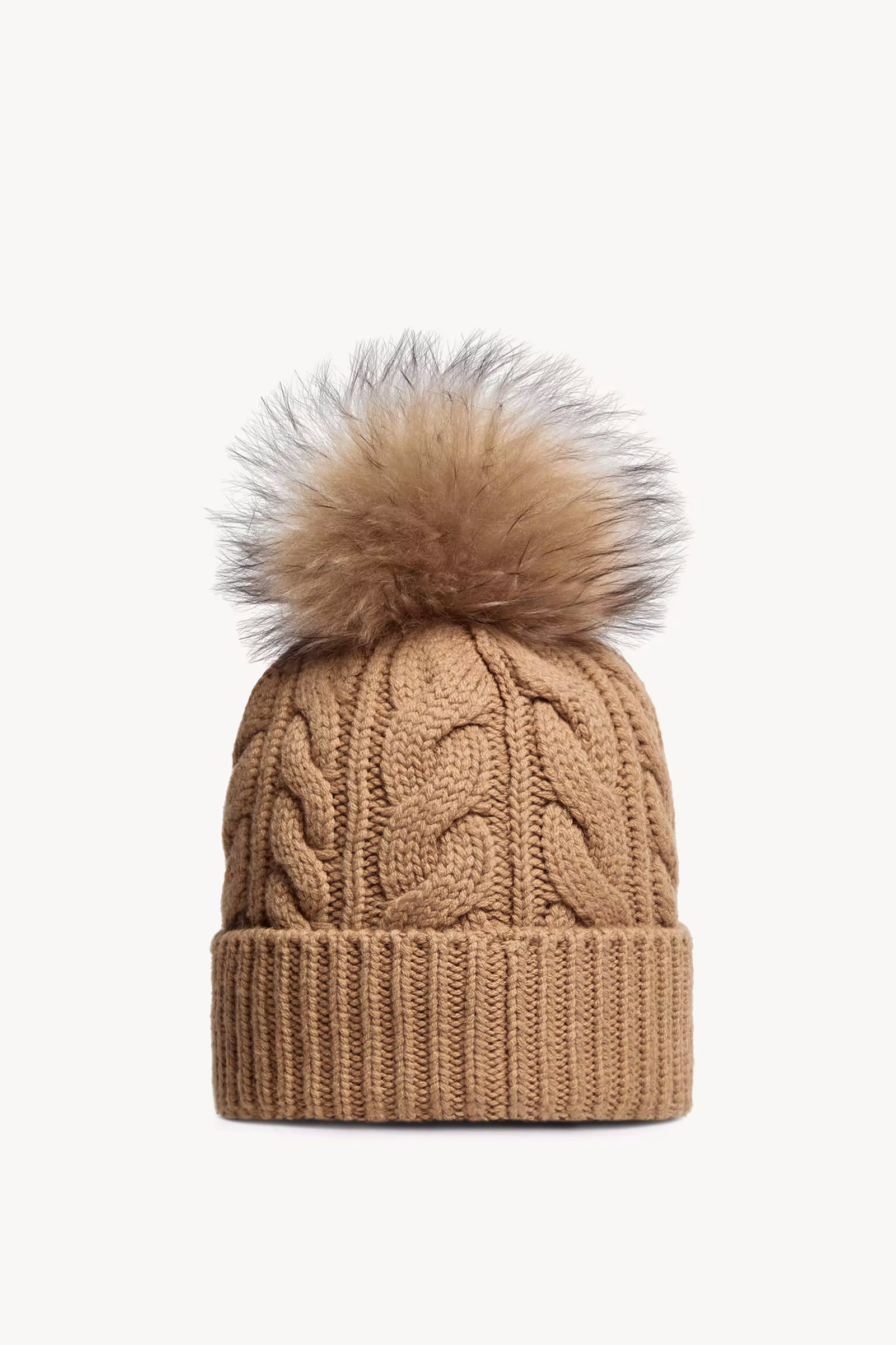 Wool & Cashmere Beanie with Pom Pom