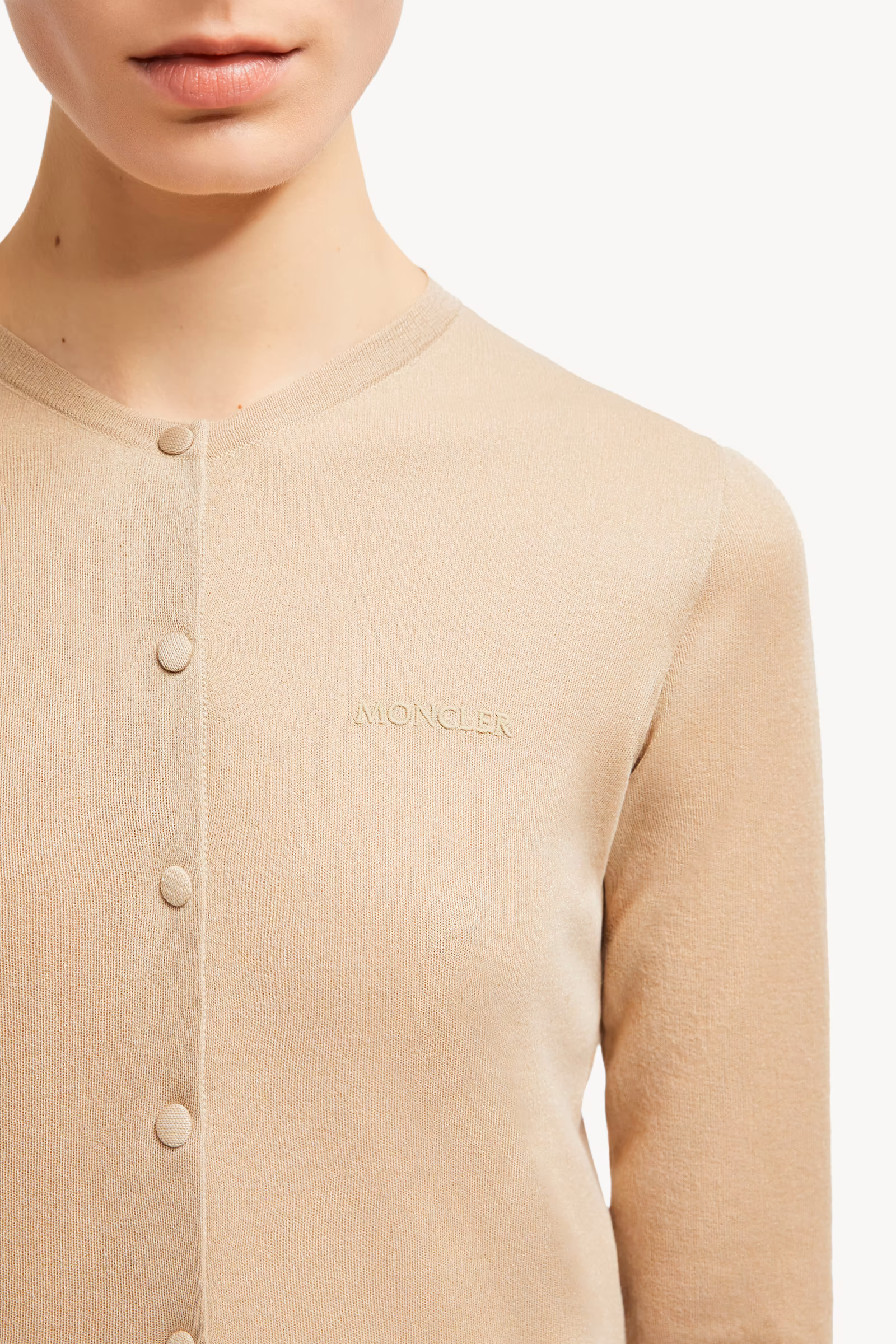 Embroidered Logo Cotton Cardigan