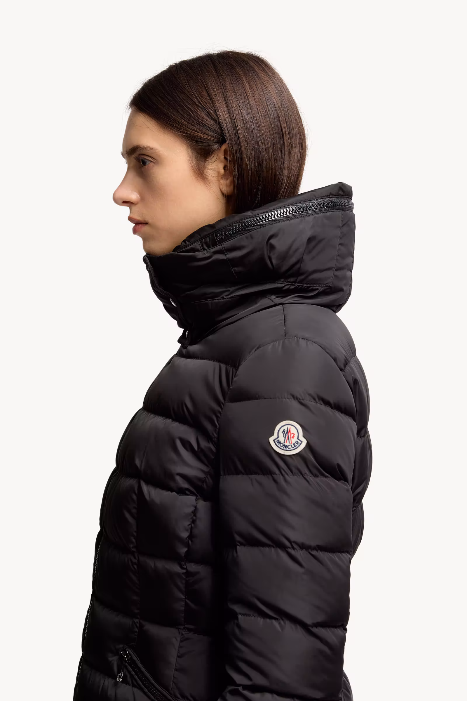 Flammette Hooded Long Down Jacket