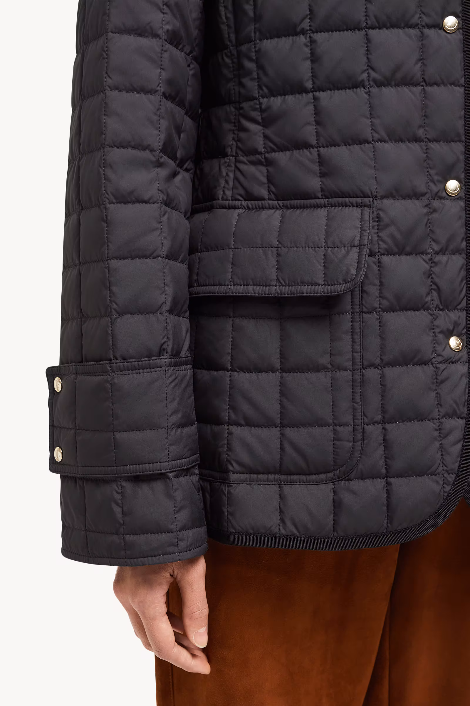 Epinal Square-Quilted Down Shirt Jacket