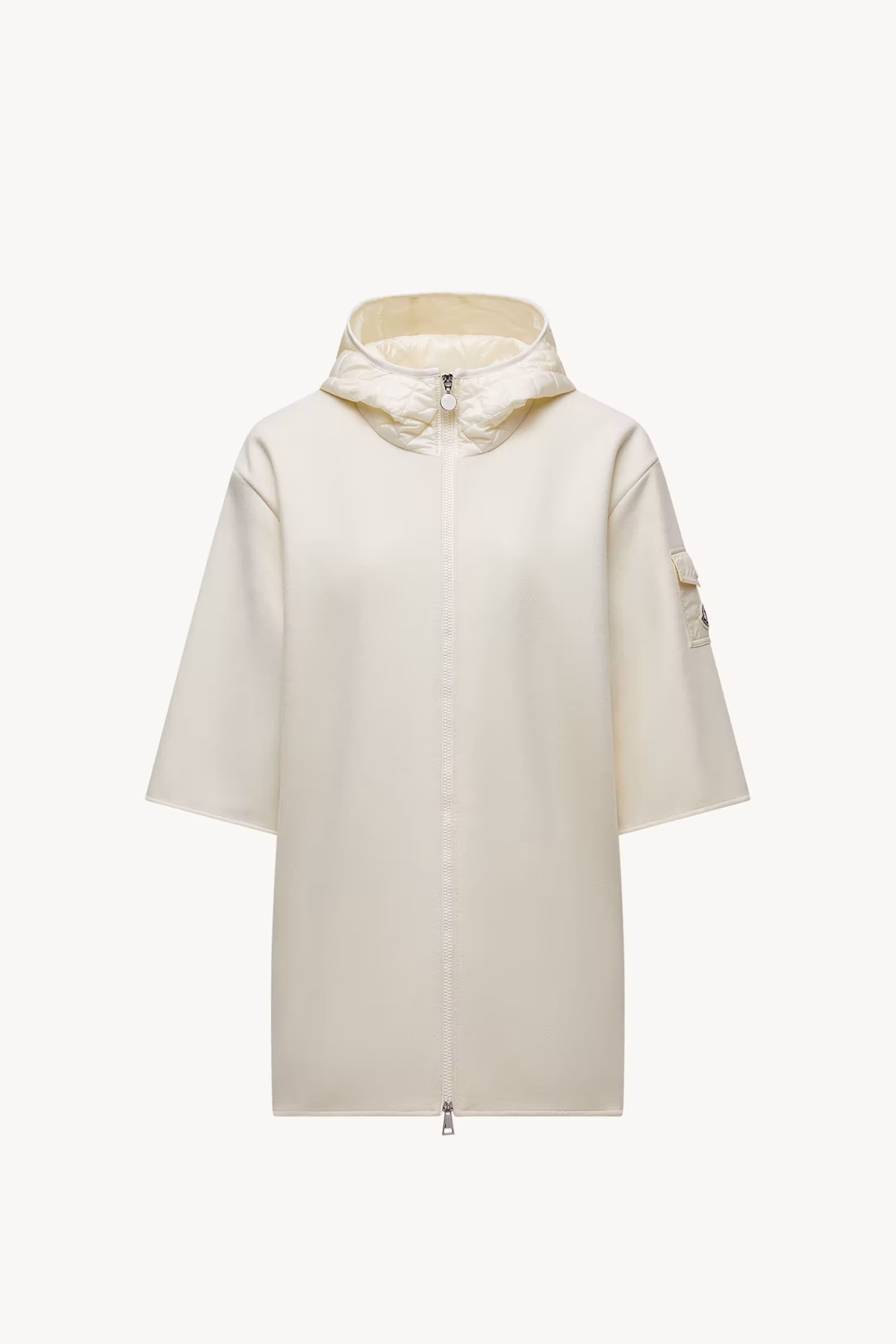 Wool Hooded Zip-Up Cape