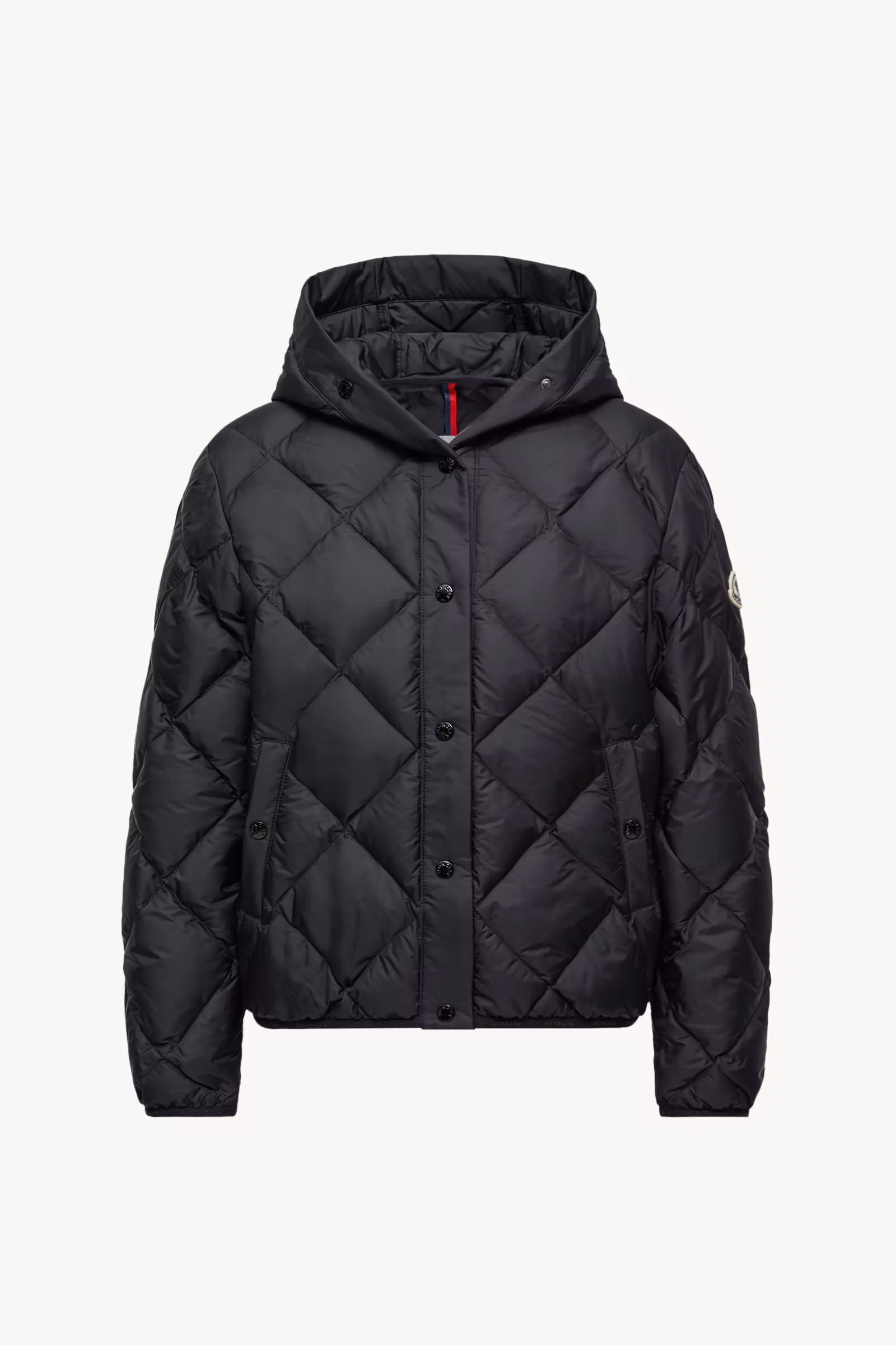 Arvouin Hooded Diamond-Quilted Short Down Jacket