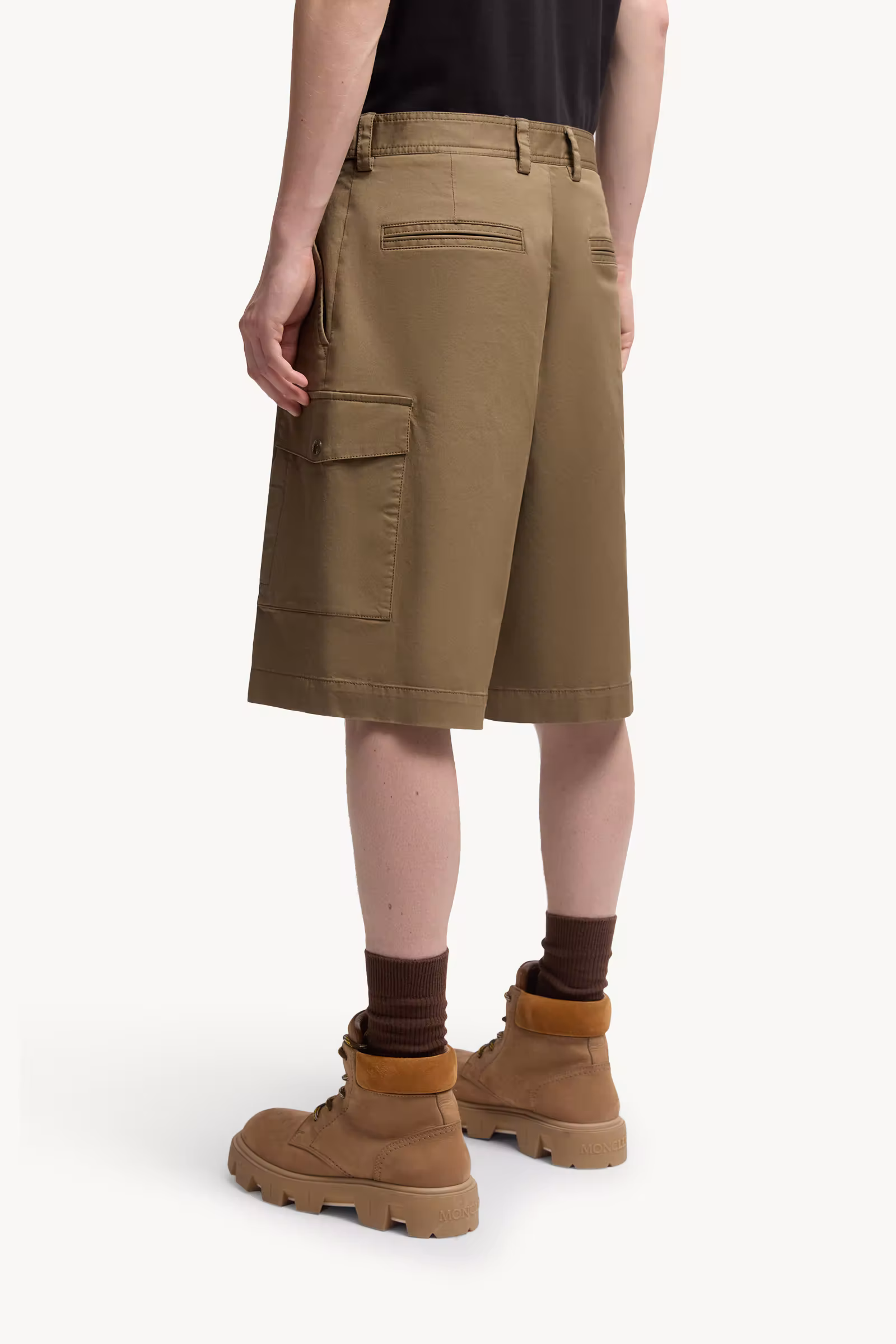 Cotton Gabardine Cargo Shorts