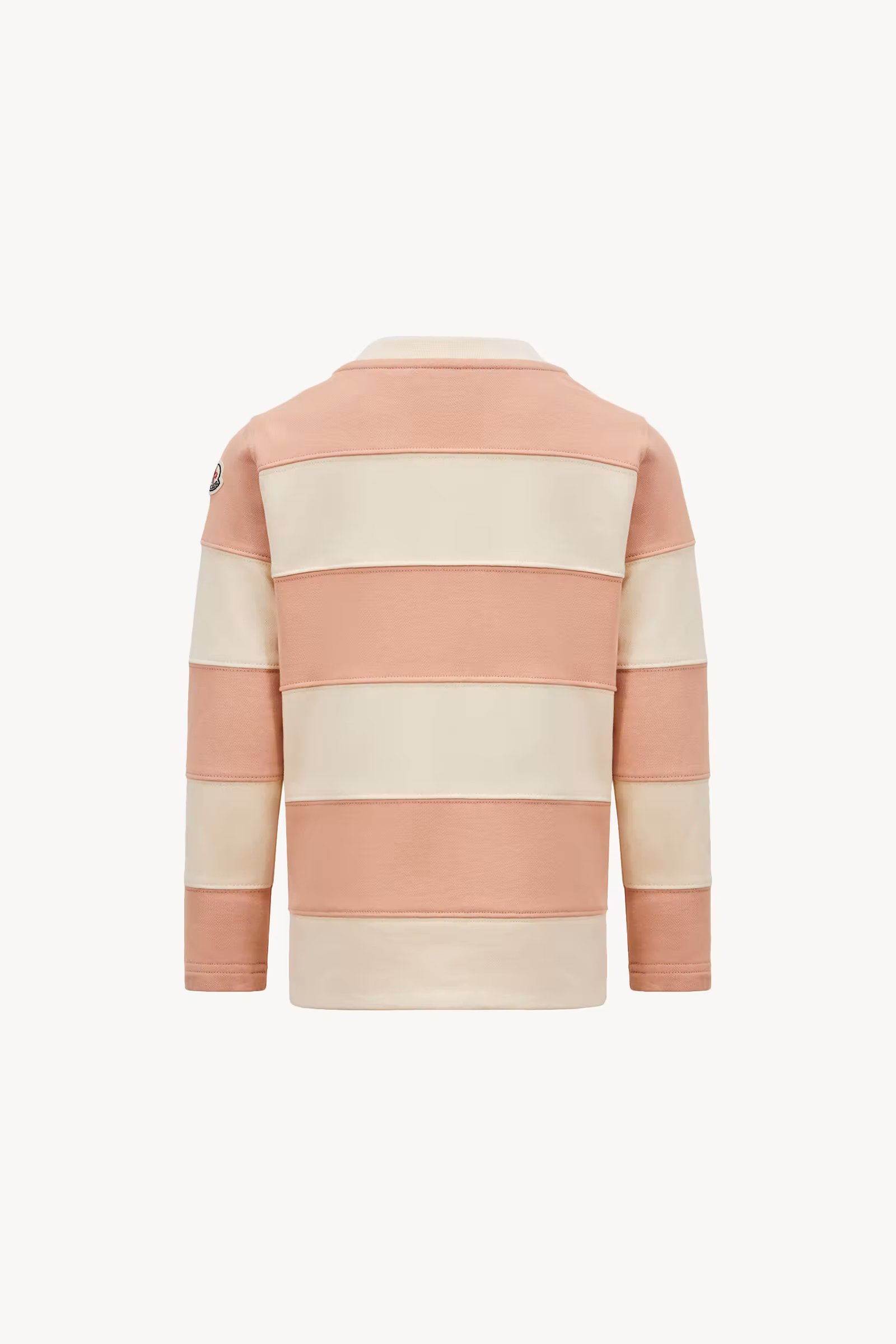 Rhinestones Logo Striped Cotton Sweatshirt