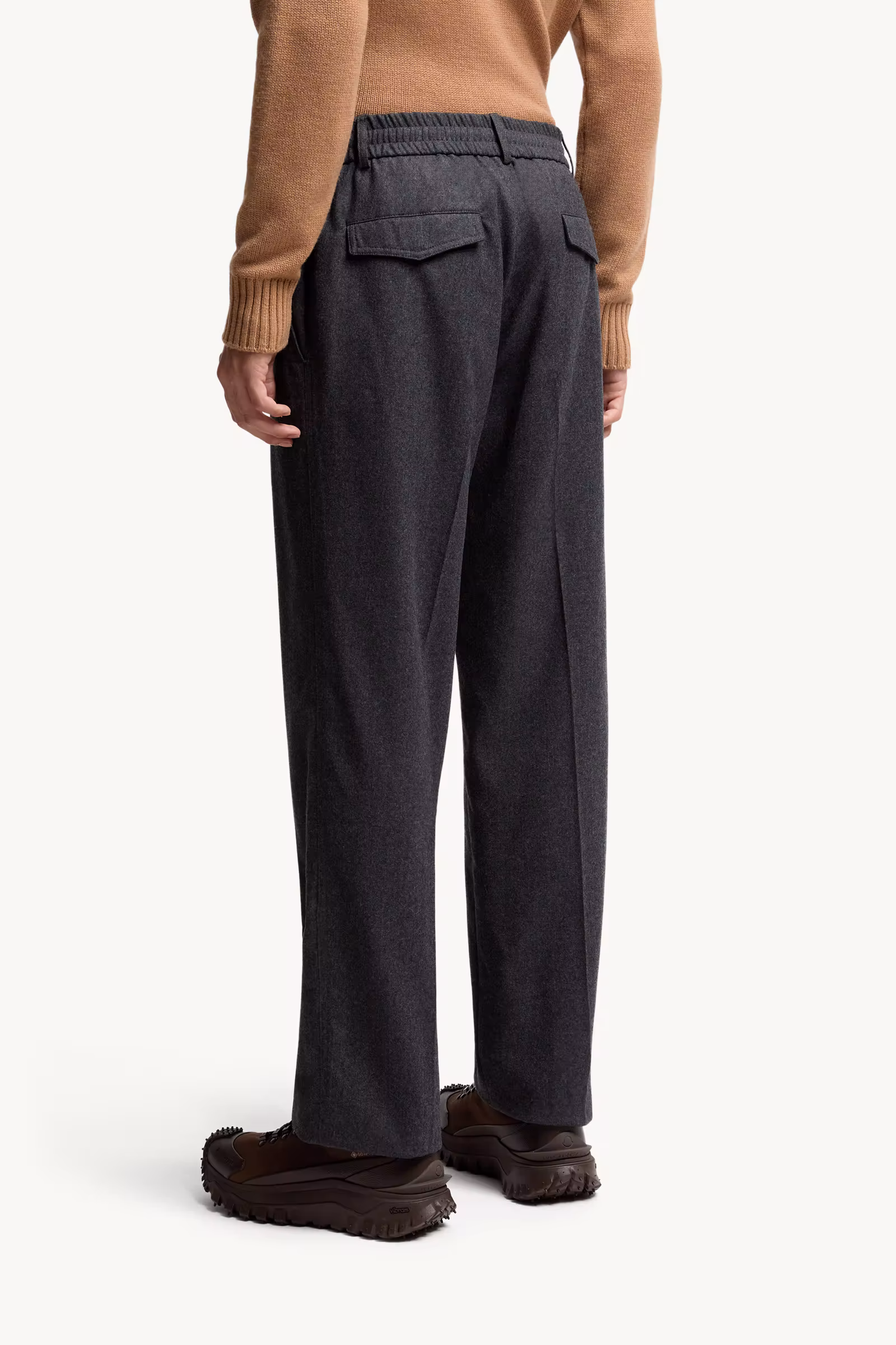 Wool Flannel Tailored Pants