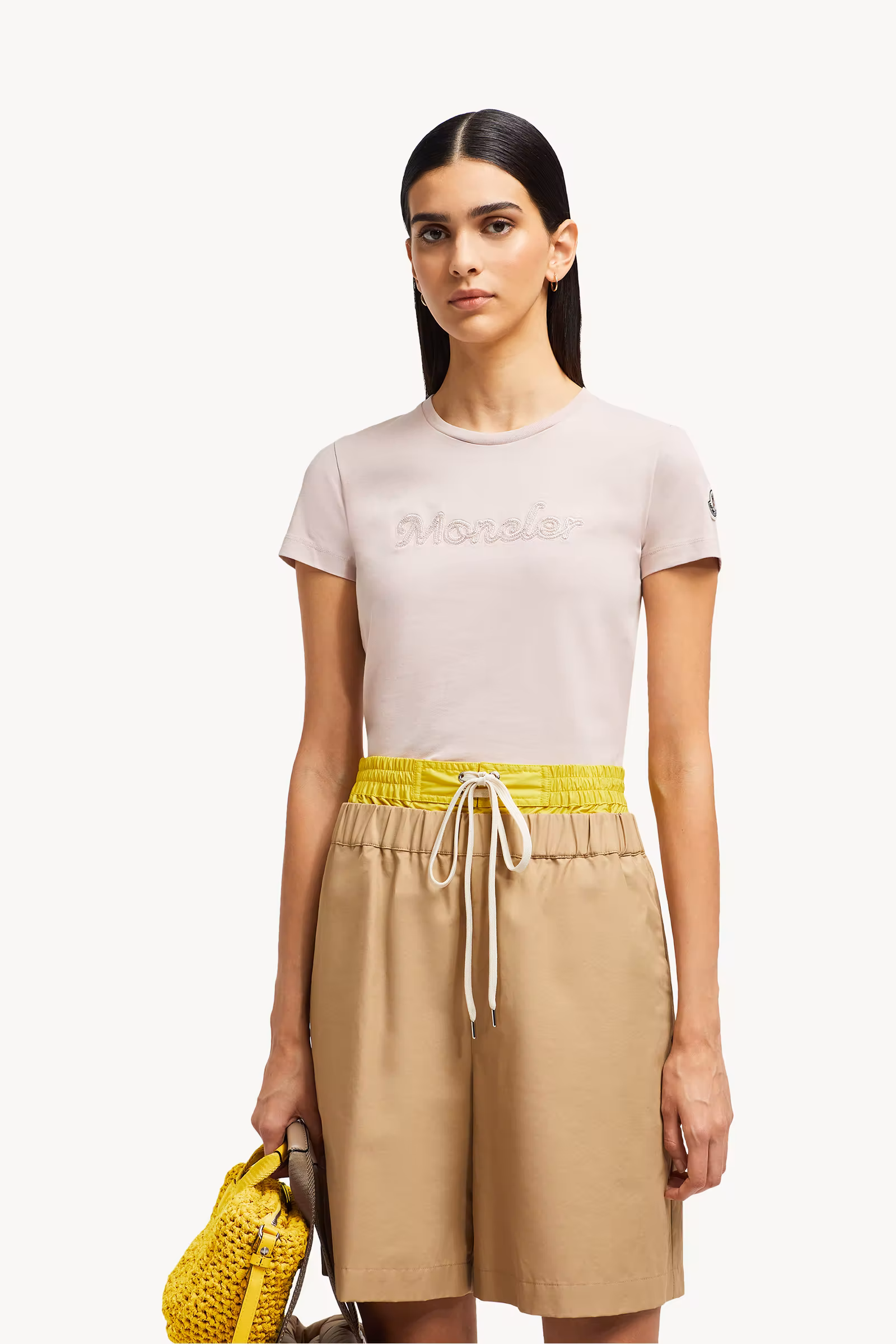 Pearl-Embroidered Logo Cotton T-Shirt