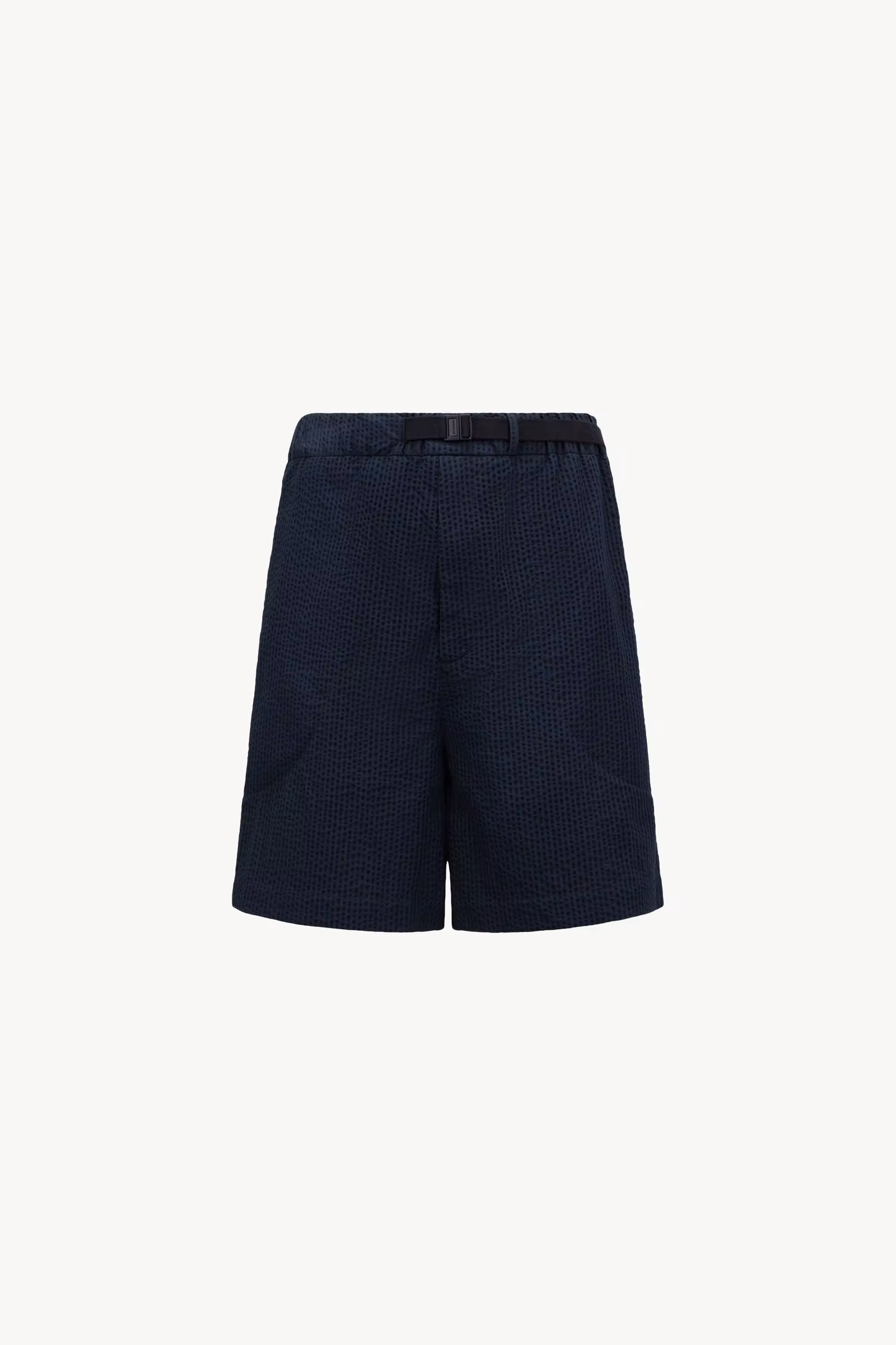 Belted Seersucker Shorts