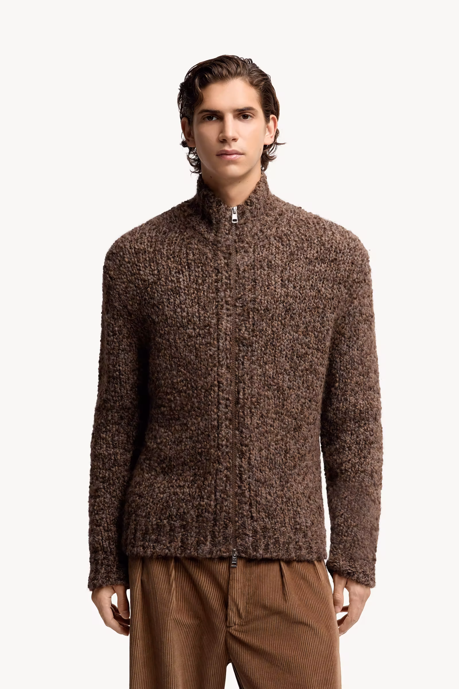 Wool & Alpaca Zip-Up Cardigan