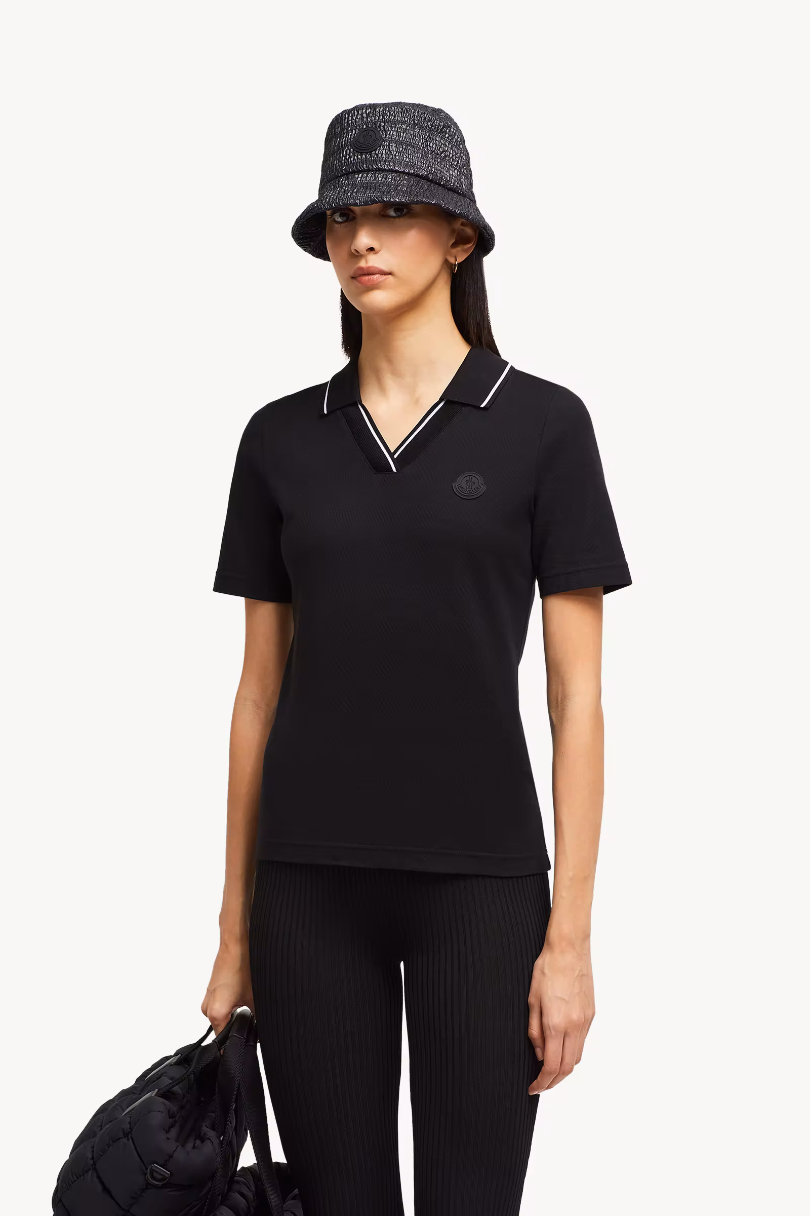 Logo Patch Cotton Piquet Polo Shirt