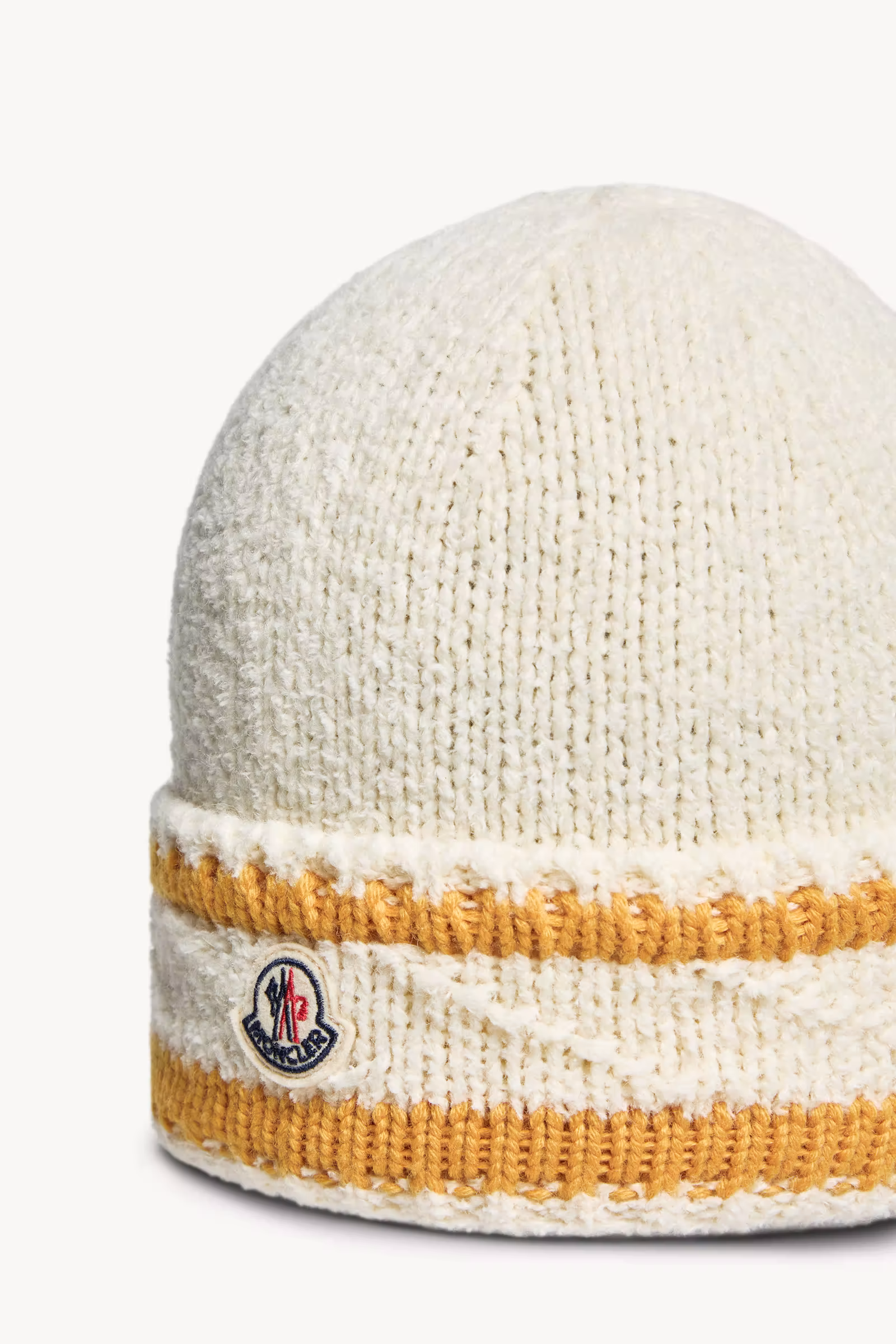 Striped Wool & Cotton Blend Beanie