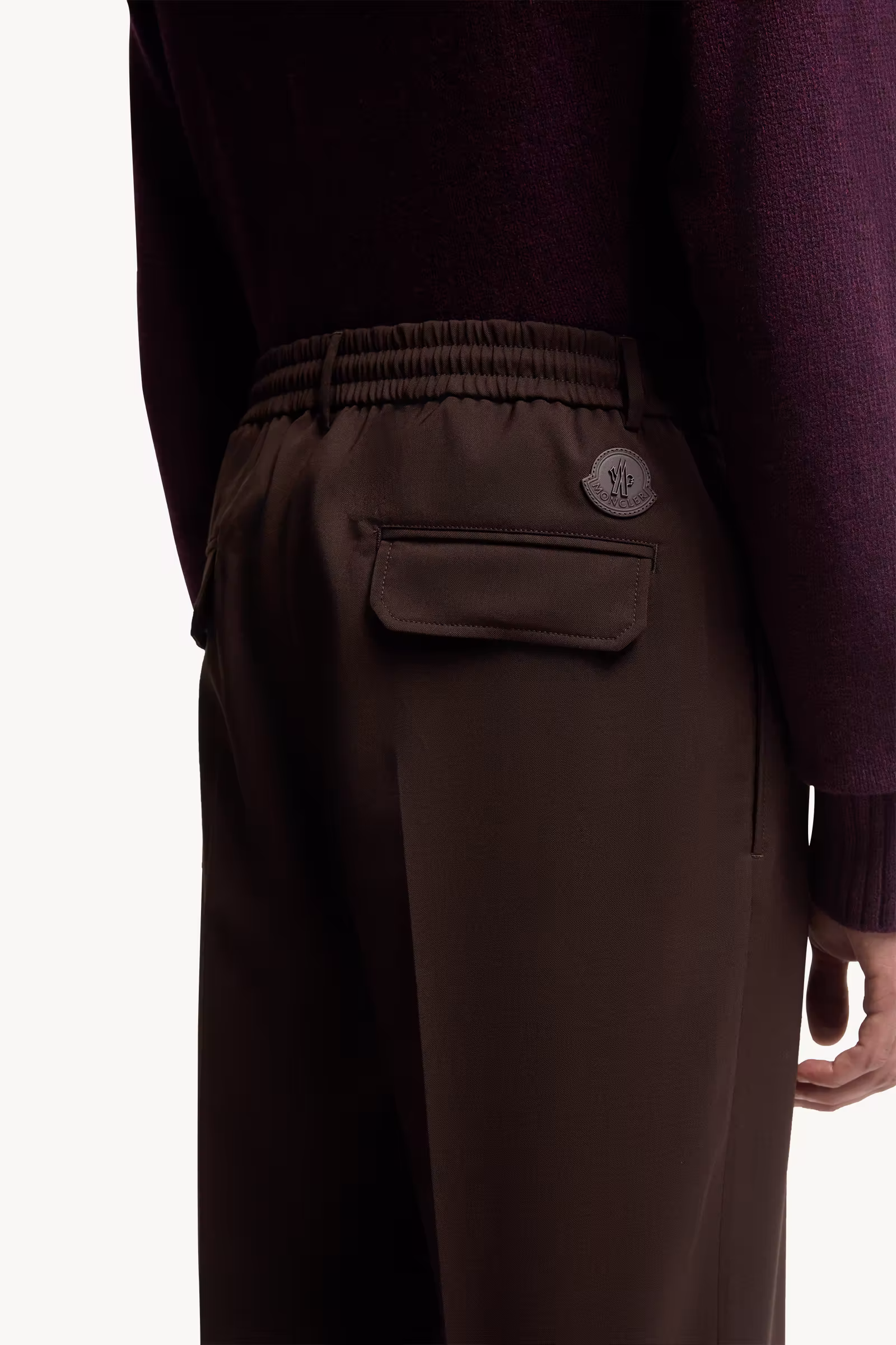 Wool Blend Gabardine Tailored Pants