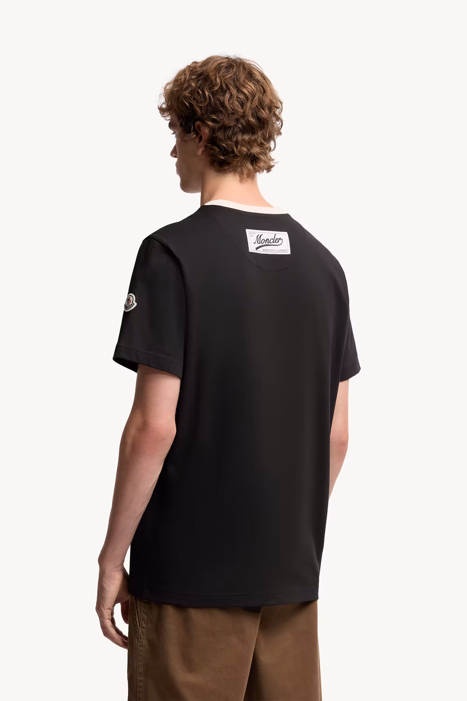 Embroidered Logo Cotton Piquet V-Neck T-Shirt