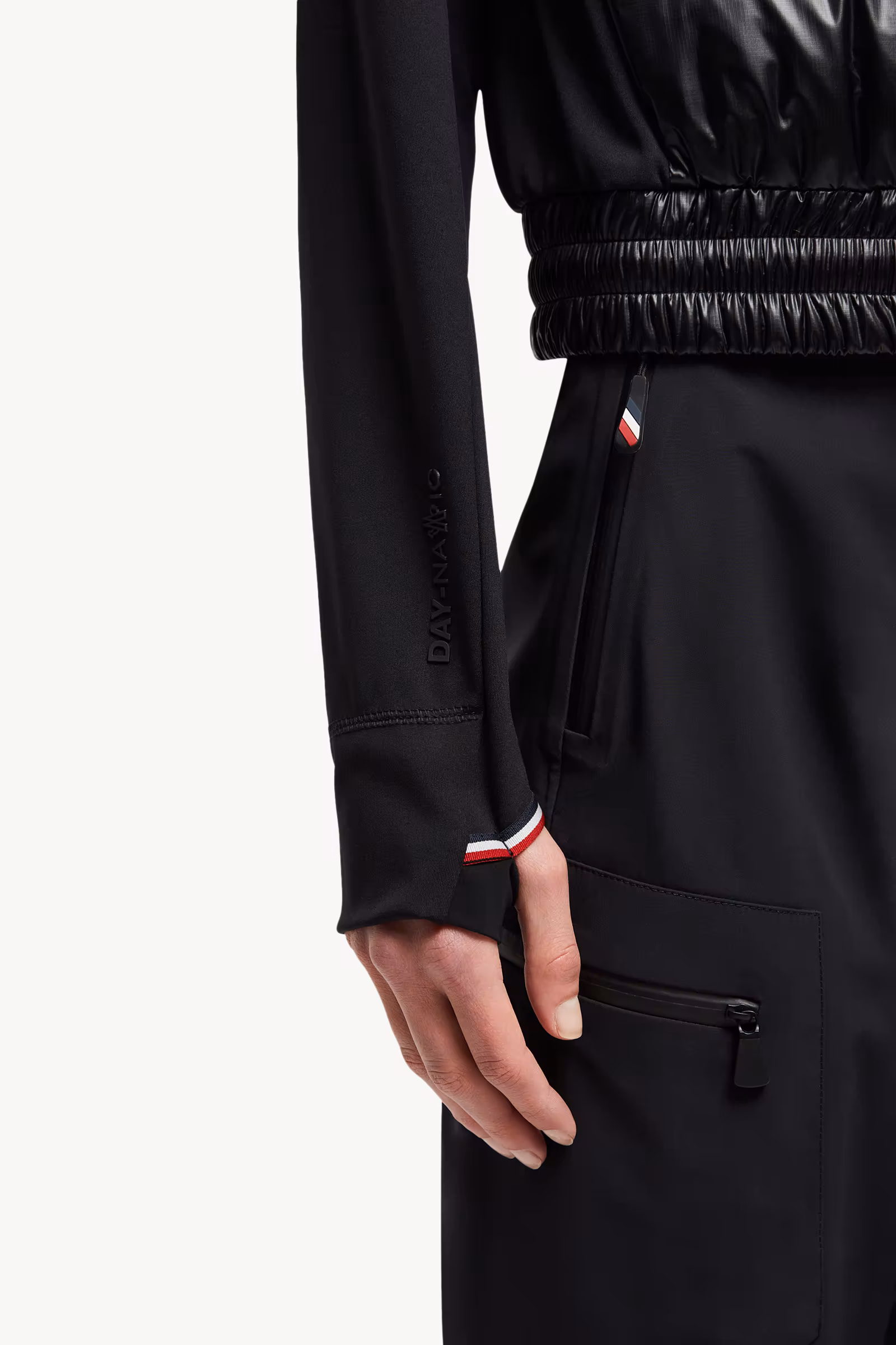 Padded Zip-Up Jersey Cardigan